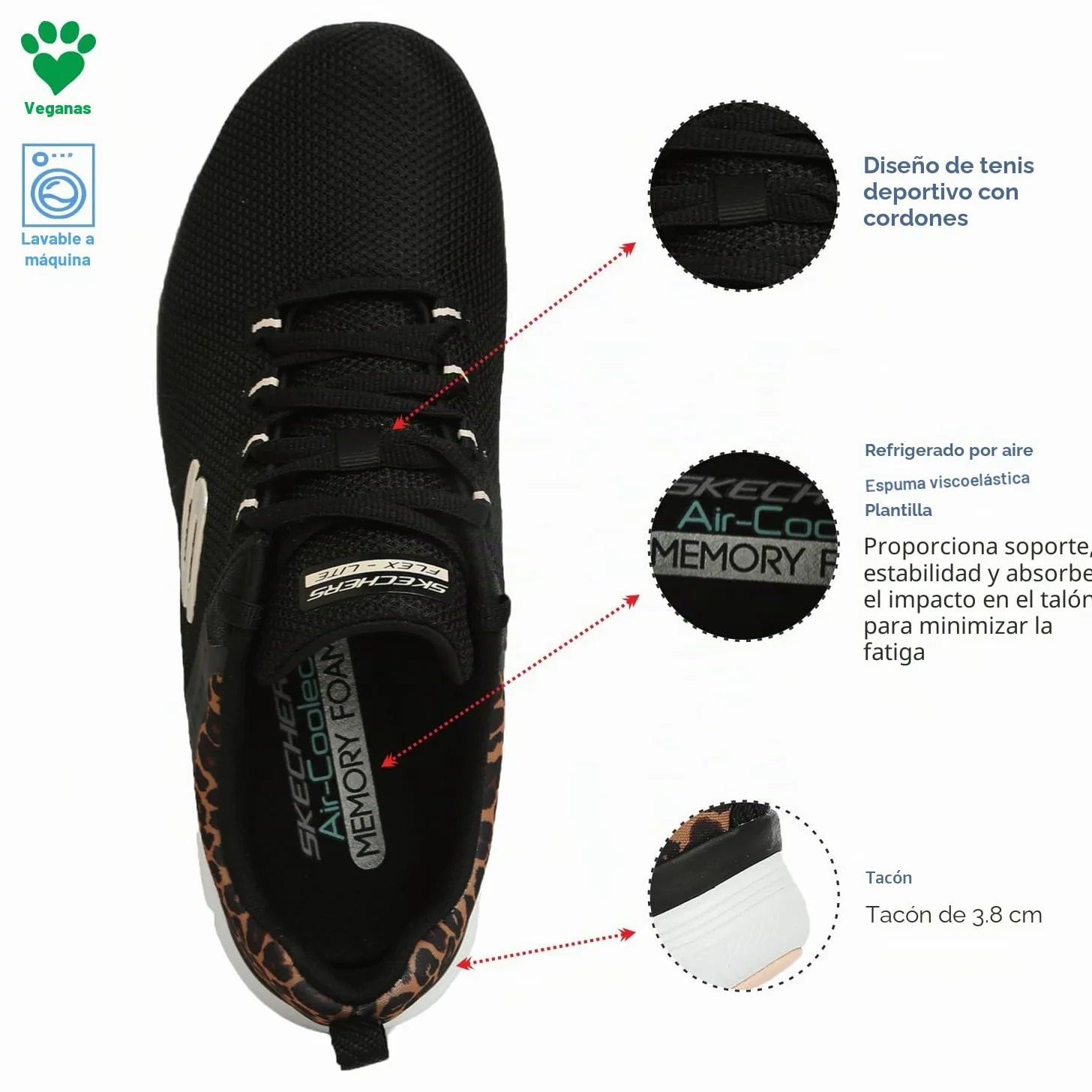 Skechers Flex Appeal 4.0 Wild Ballad, Zapatillas Mujer