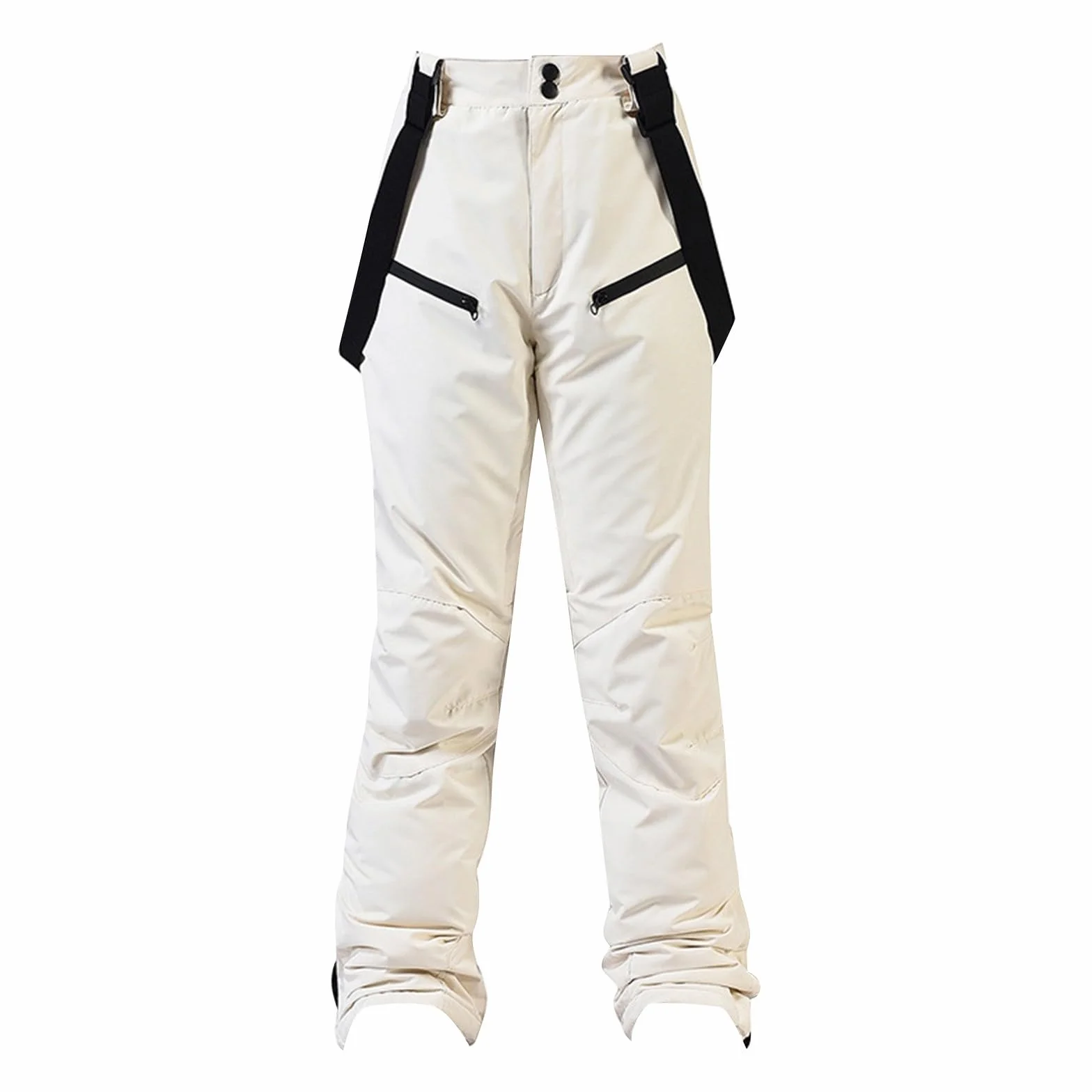 Pantalones de esquí para mujer, talla larga, pantalones de nieve, tirantes extraíbles, resistentes al agua, resistentes al viento, pantalones de senderismo, costuras selladas, paranieves, pantalones
