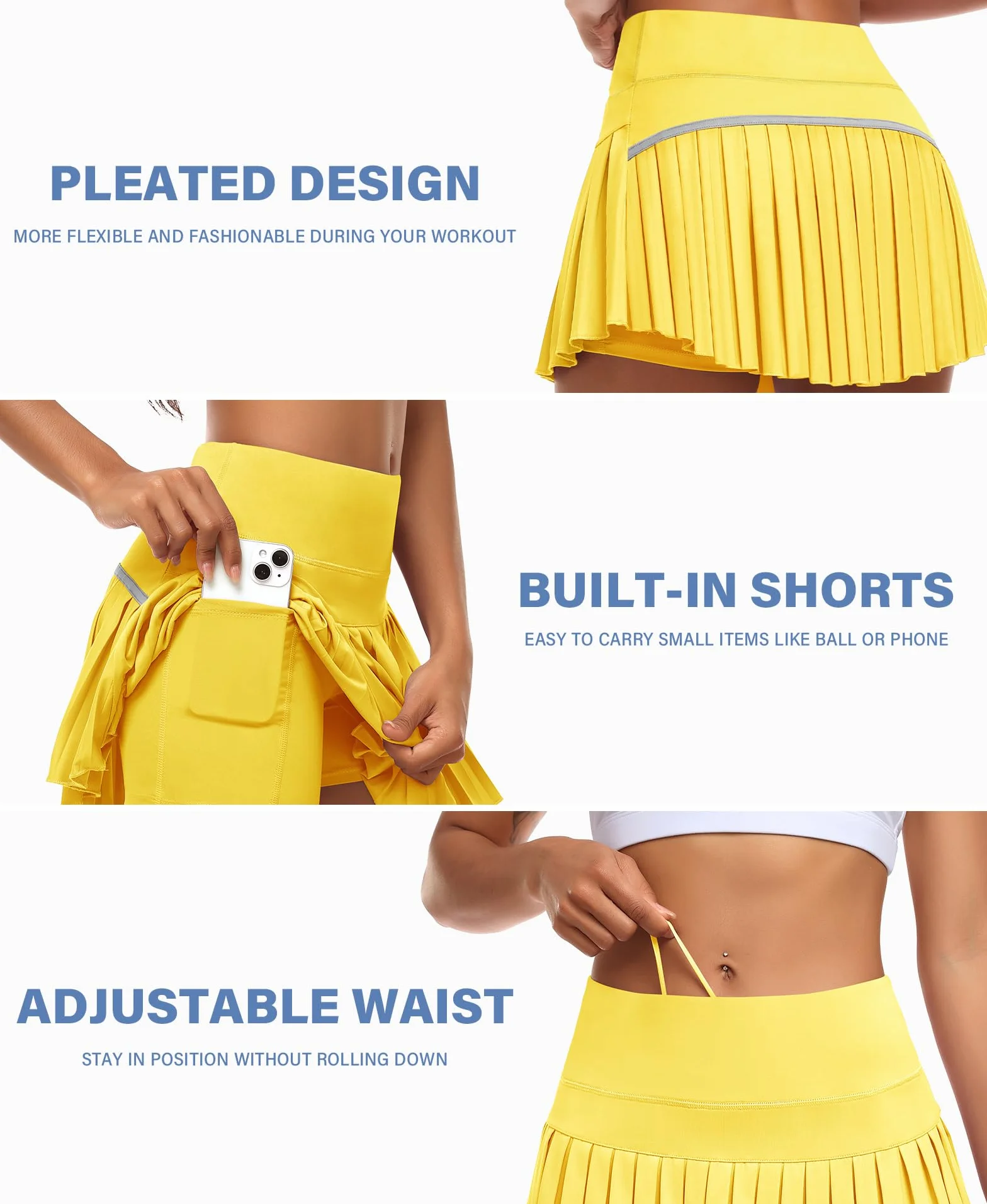 Falda pantalón de tenis para mujer, falda de golf, falda atlética