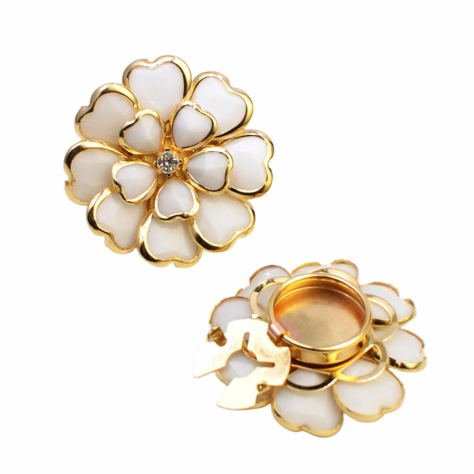 Cubiertas de botones para mujer, vintage, DIY, metal, botón de camisa con diamantes de imitación en bronce antiguo, tapa de botón para mujeres, abuela, mamá, hija, novia