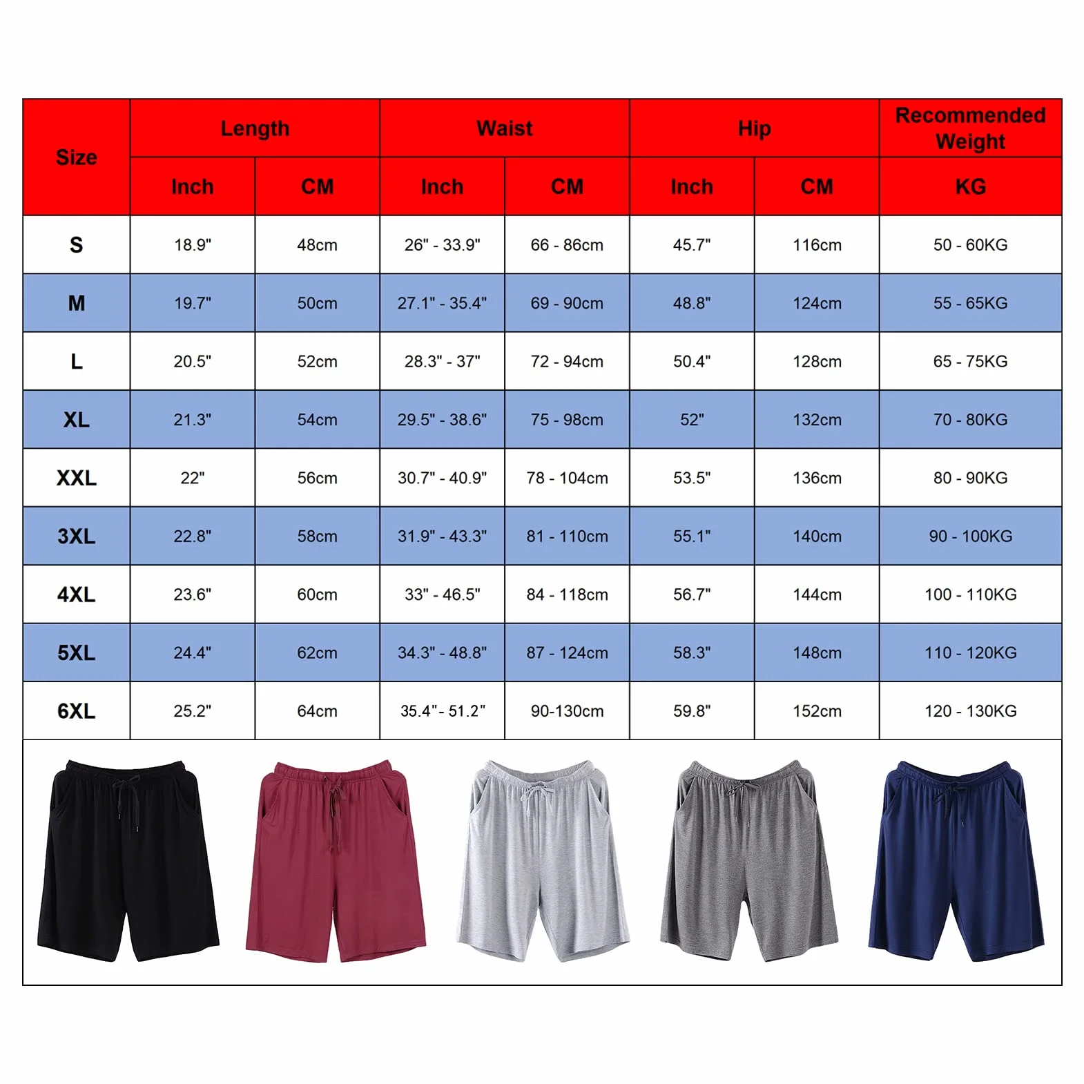 Hombre Tallas Grandes Pack de 2 Pantalones Cortos de Pijama Elástico Ligero Pantalones Cortos para Dormir en Casa con Bolsillos S-6XL