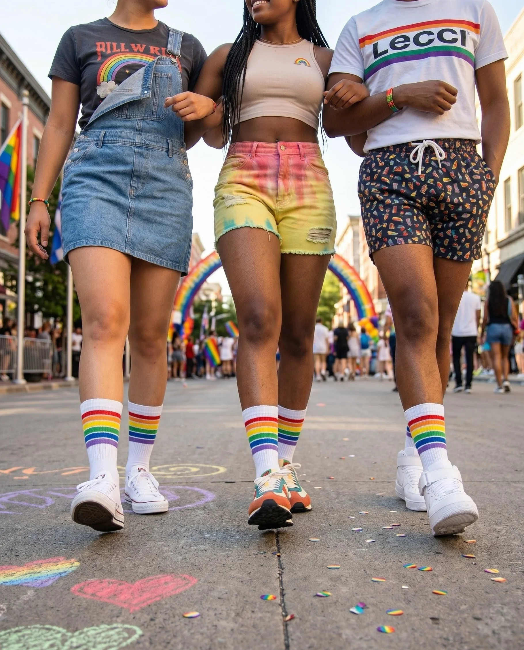 Calcetines Pride Sport Premium Unisex - Calcetines Deportivos de Algodón con Bandera Arcoíris LGTBI - Accesorios Cabalgata Orgullo LGTBQ+ para Hombre y Mujer