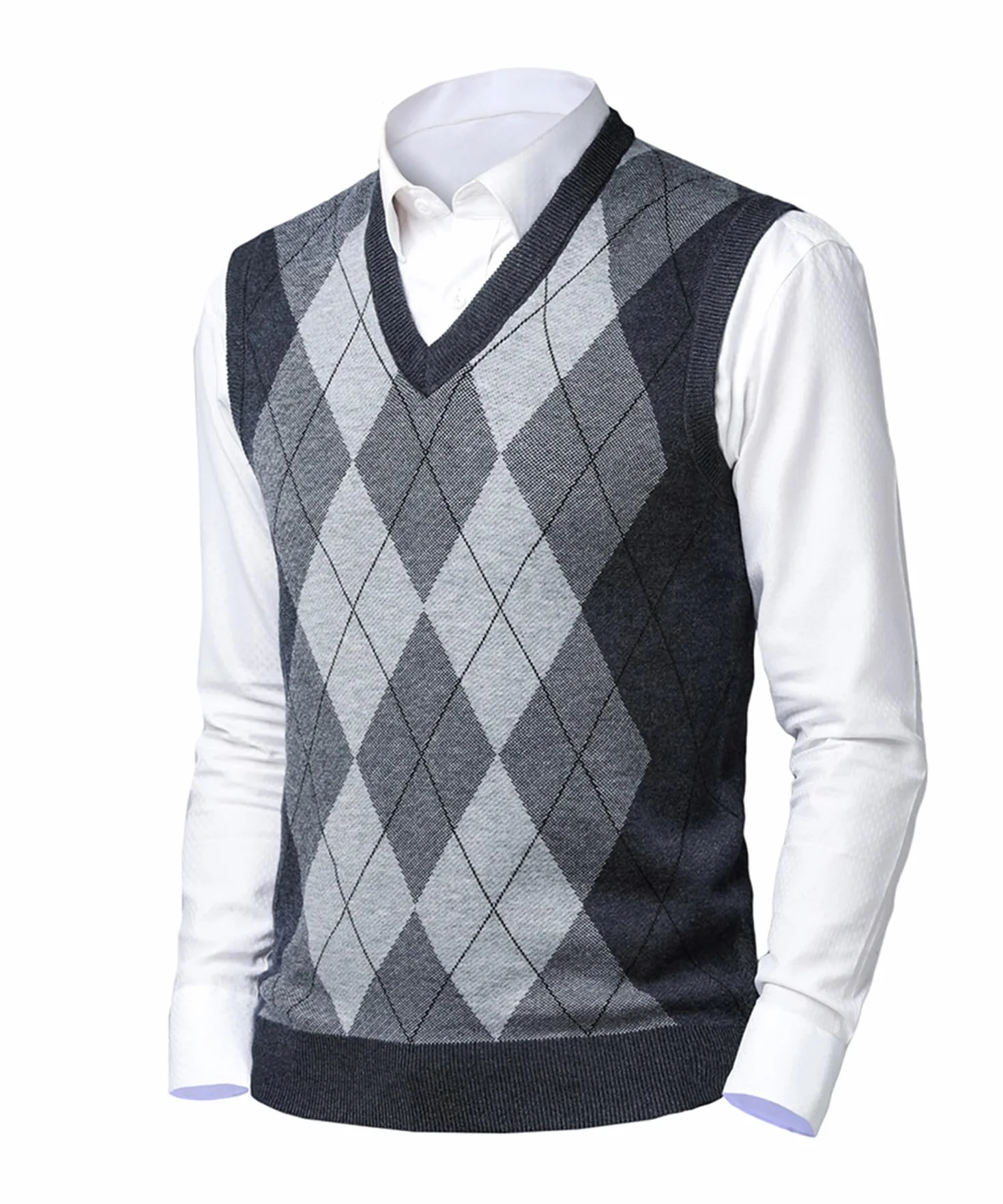 Suéter Chaleco para Hombre Jersey sin Mangas con Cuello en V Lana Cómodo Cárdigan De Punto Otoño Invierno Hidalgo Prendas de Punto Esencial Jersey Chaqueta Pullover