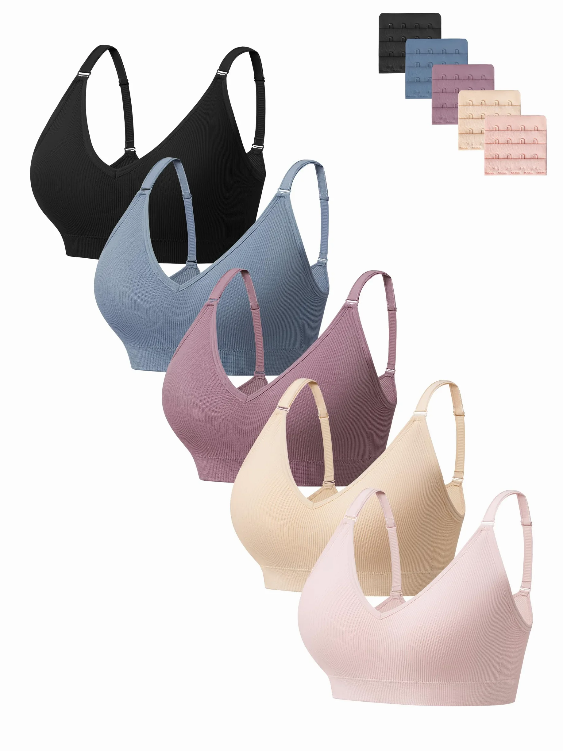 HBselect Sujetador sin Aros Mujer con Relleno Cómodo Minimizer Bralette Sujetador Push Up Mujer sin Costuras con Extra Extensor