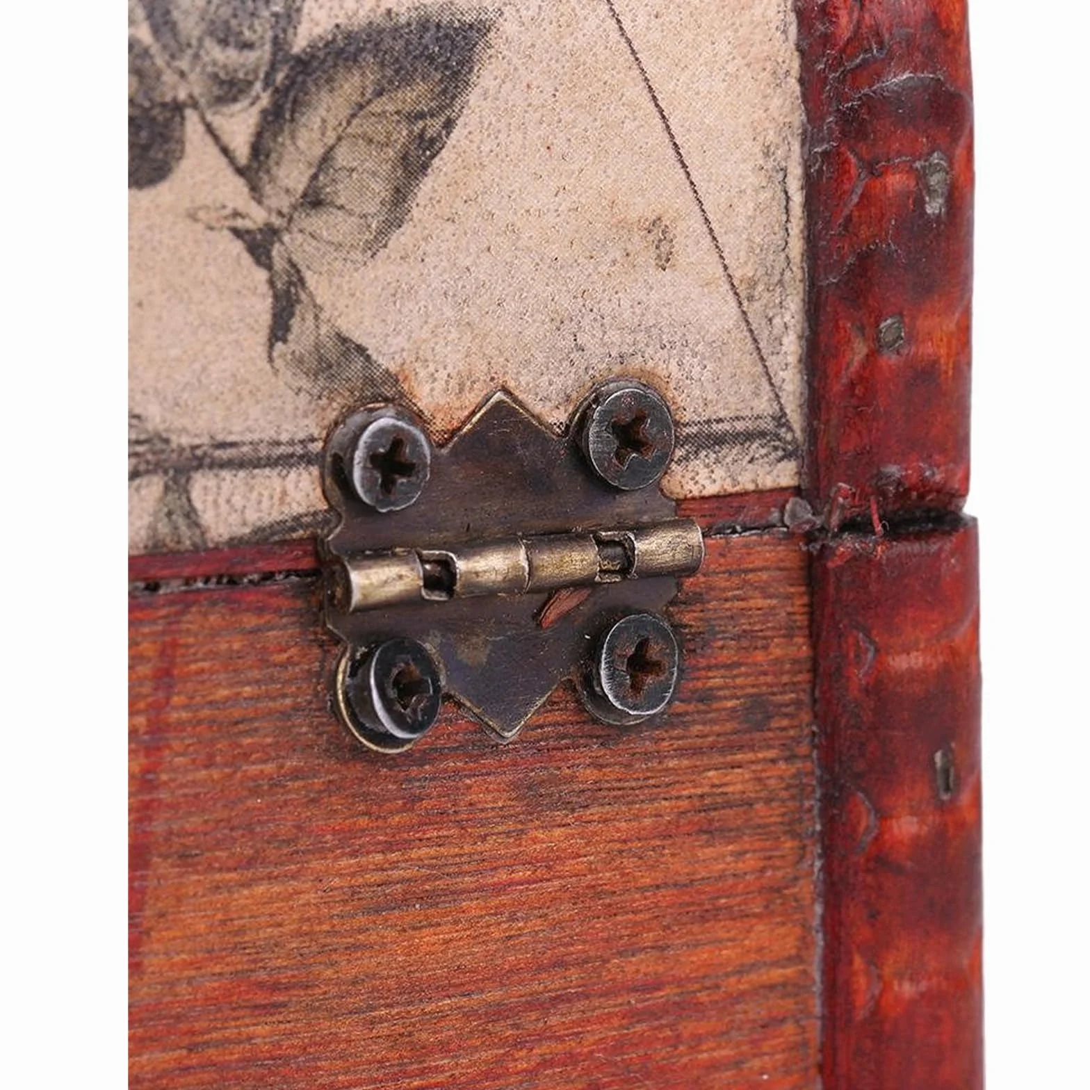 Adri - Cofre de madera pequeño para guardar joyas, joyeros de madera rusticos, mini Cofre Vintage para Joyas, ideales para regalitos y detalles. (COFRE SIN ASA, 9,3 X 6,5 X 6,4 CM)