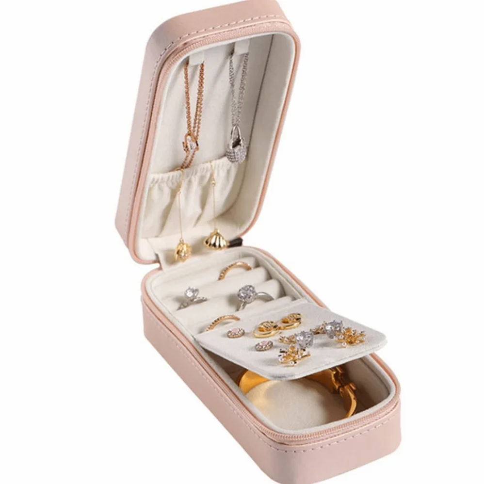 Caja de Almacenamiento de Joyas para Anillos, Pendientes y Collares. Soporte de exhibición para Mujer.