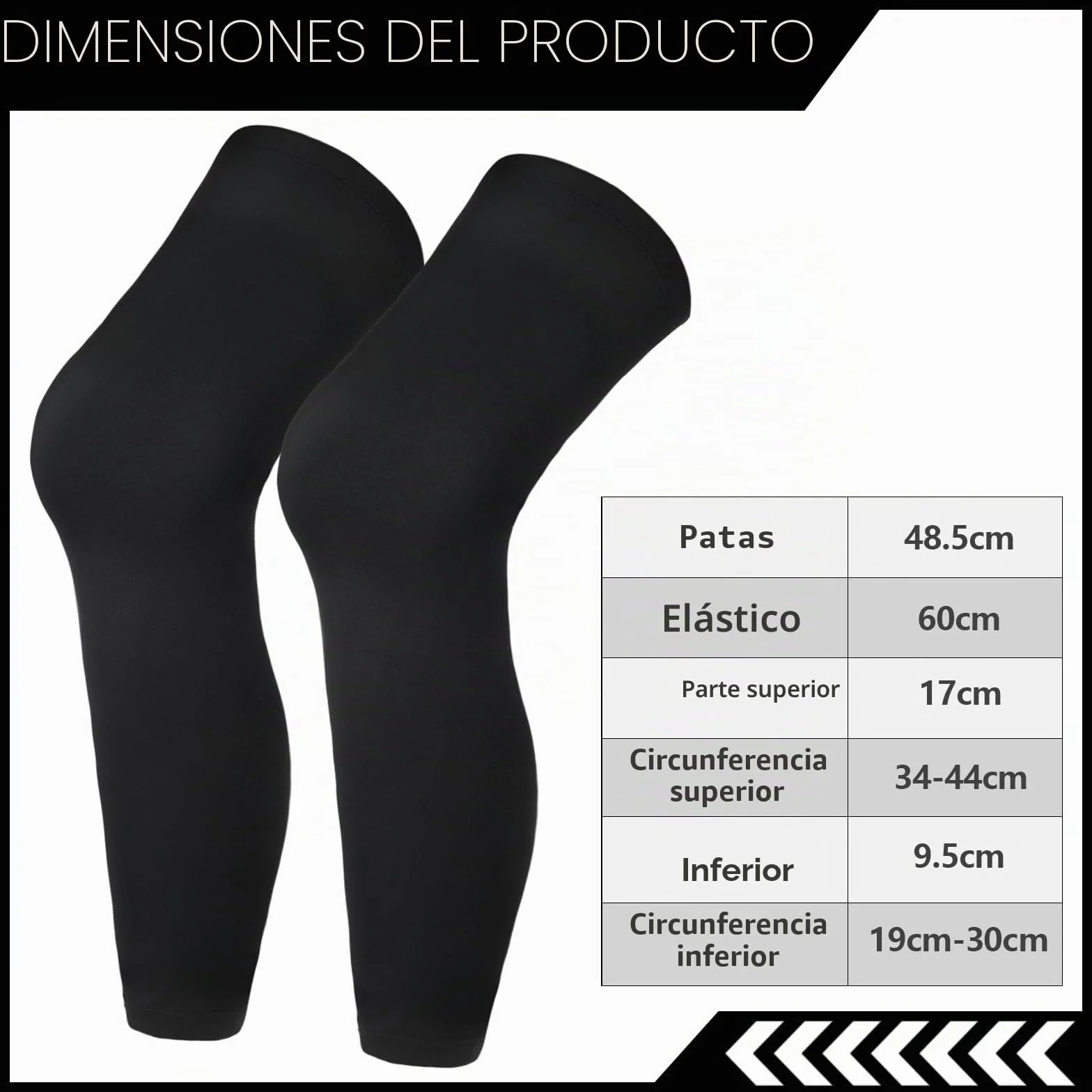 1 par de puños de compresión para las piernas, protección solar UV de verano, tobilleras largas de compresión para ciclismo, correr, baloncesto, hombres y mujeres