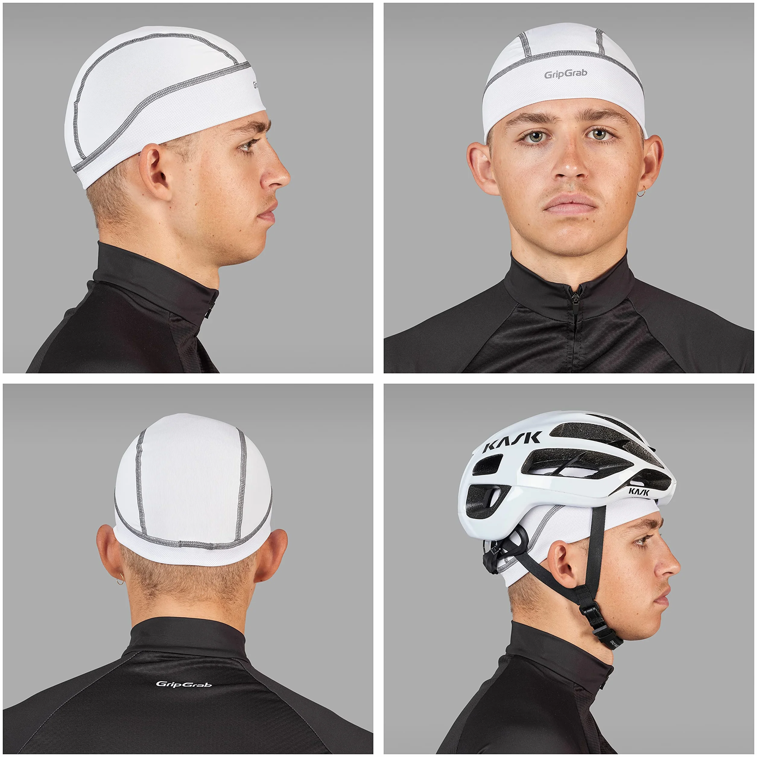 GripGrab Gorro Ciclismo Bajo Casco UPF 50+ Transpirable Protección UV Bici Carretera MTB Gravel