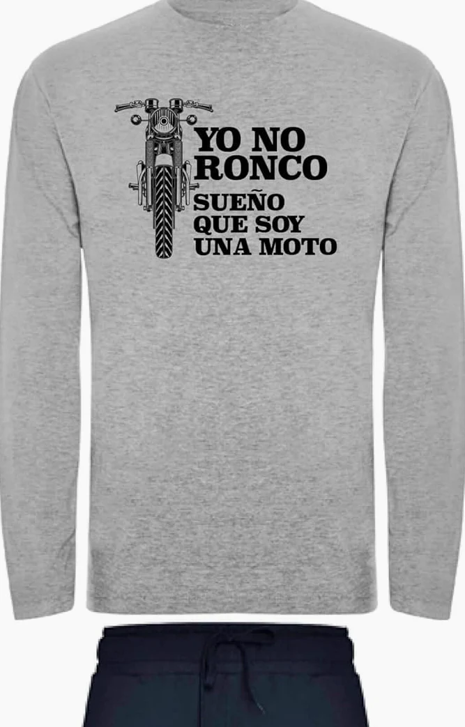 Pijama para Hombre Ronco sueño Moto Muy Comodo Ropa Dormir de Algodon ronquidos