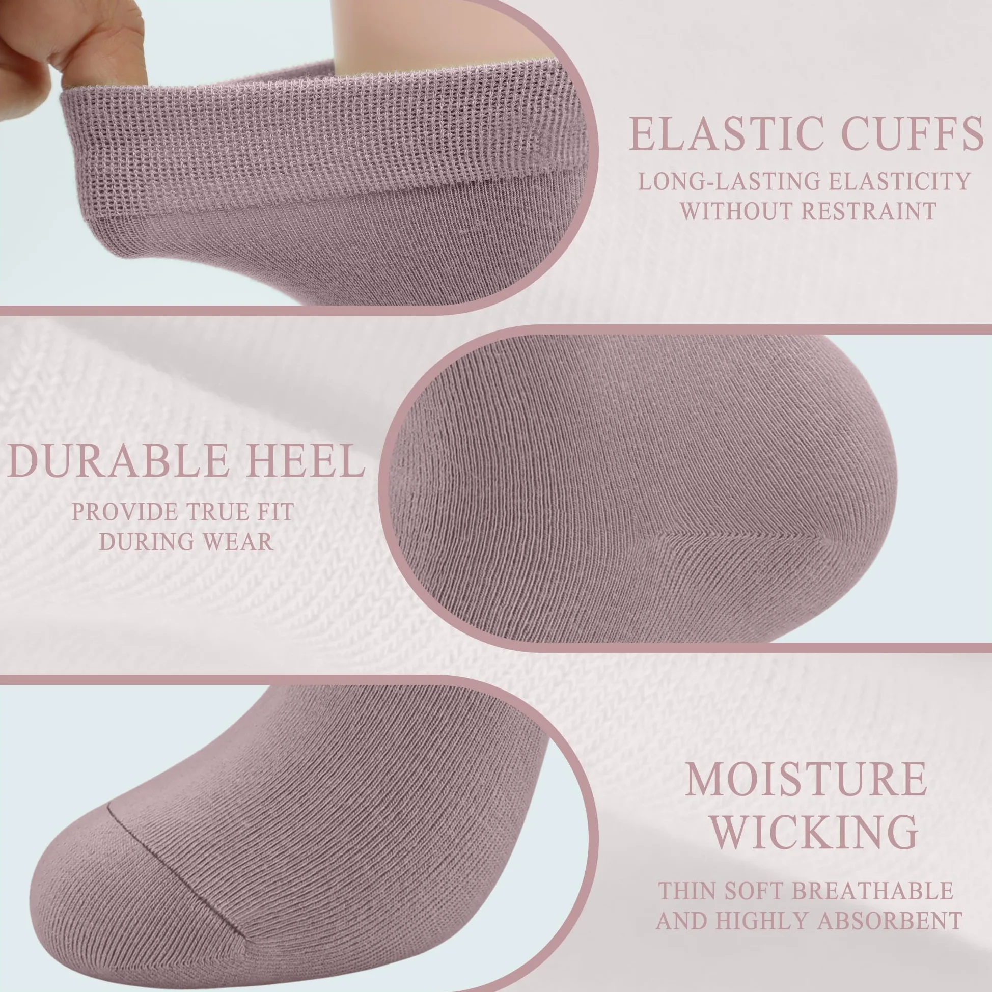 Calcetines finos de rayón de bambú para mujer, sedosos, antiolor, informales, de verano, 6 pares