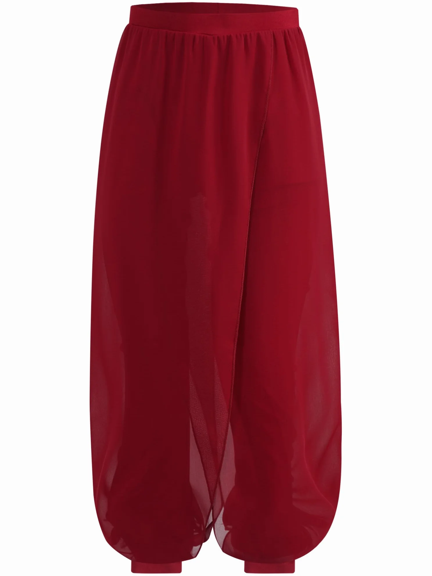 Pantalones de Baile de Gasa para Niñas Bombachos Harén Leggings de Ballet Danza Moderna