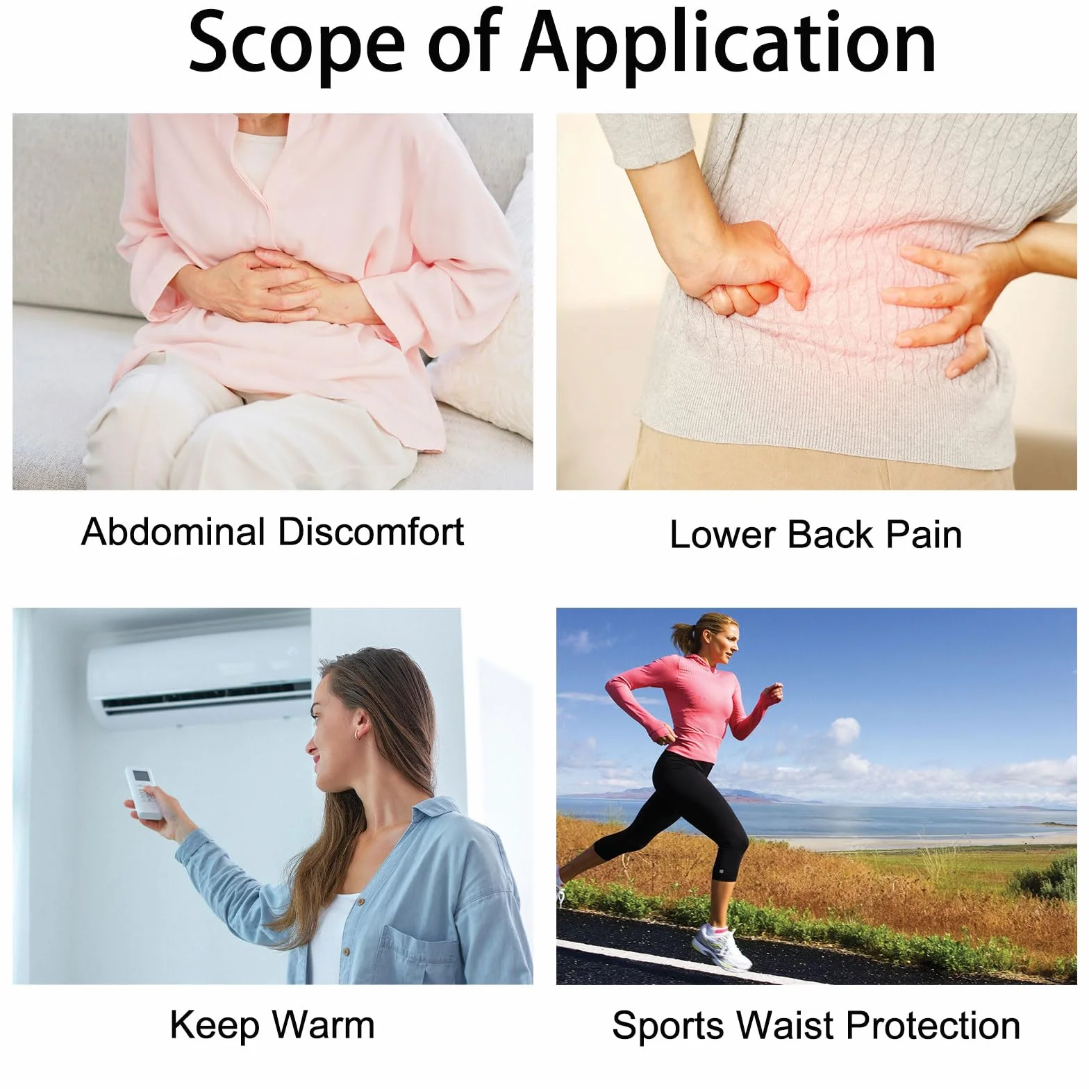 Faja Termica Lumbar,Faja Lumbar Caliente,Cinturón de Calor para Lumbares,Cinturón Calentador de Invierno,Faja Lumbar Caliente para Hombres Mujeres para Cintura de Apoyo Caliente Dolores Menstruales