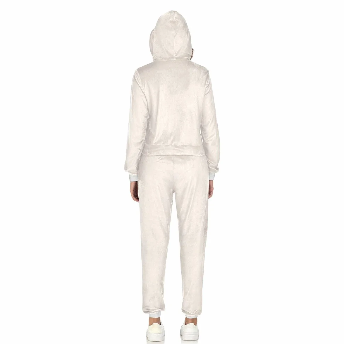 Conjunto deportivo de 2 piezas para mujer, conjunto deportivo abstracto de manga larga, color beige anormal