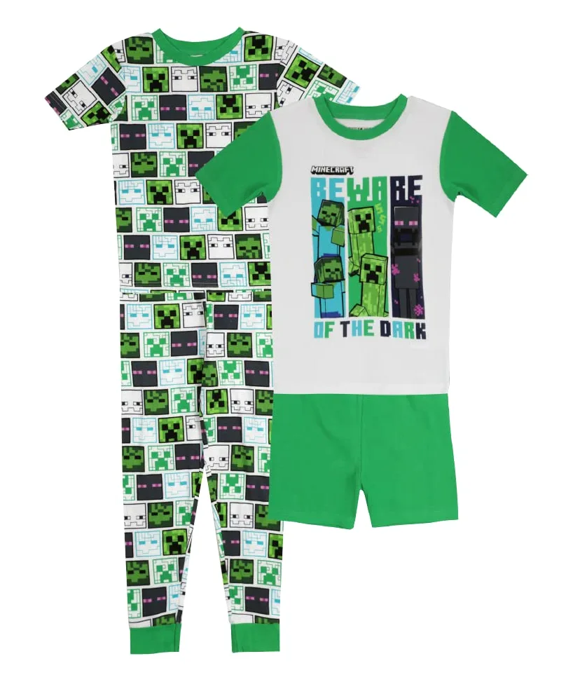 Minecraft Snug Fit Cotton Pajamas Juego de Pijama (Pack de 6) para Niños