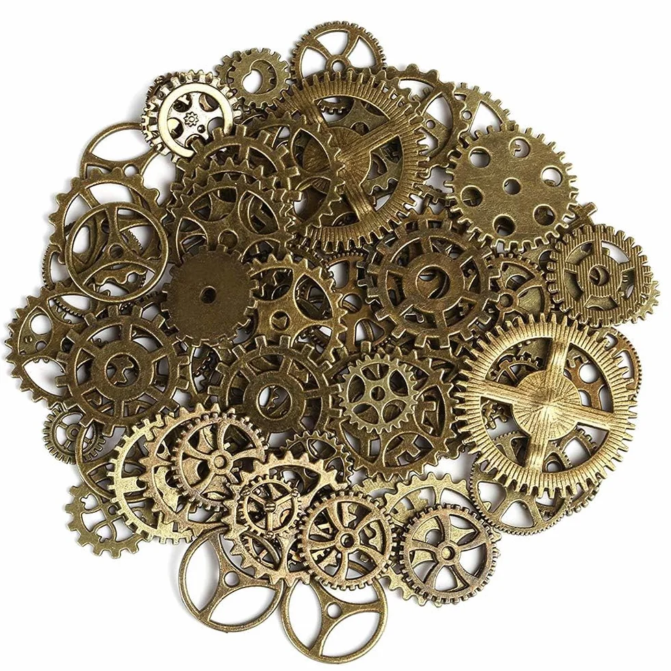 Set de Colgantes Metálicos Vintage Steampunk Gears 50g para Joyería DIY Cosplay