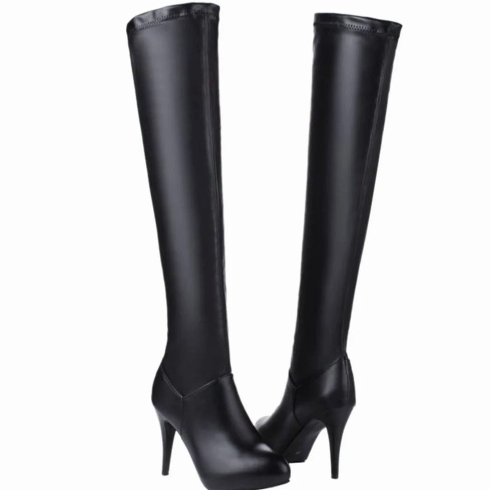 Onewus Botas de tacón alto hasta la rodilla de mujer Botas de caña larga