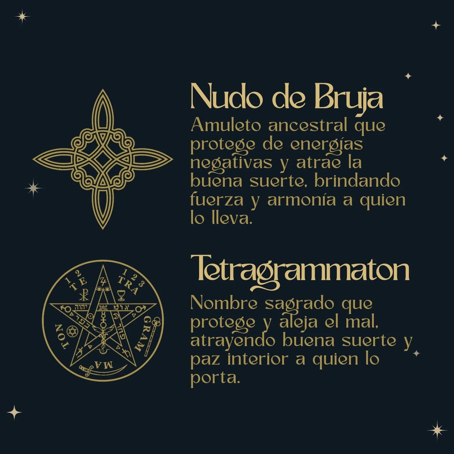 Collar para Mujer Nudo de Bruja Tetragramaton Amuleto de Suerte y Proteccion Ojo Turco Piedras de Chakras