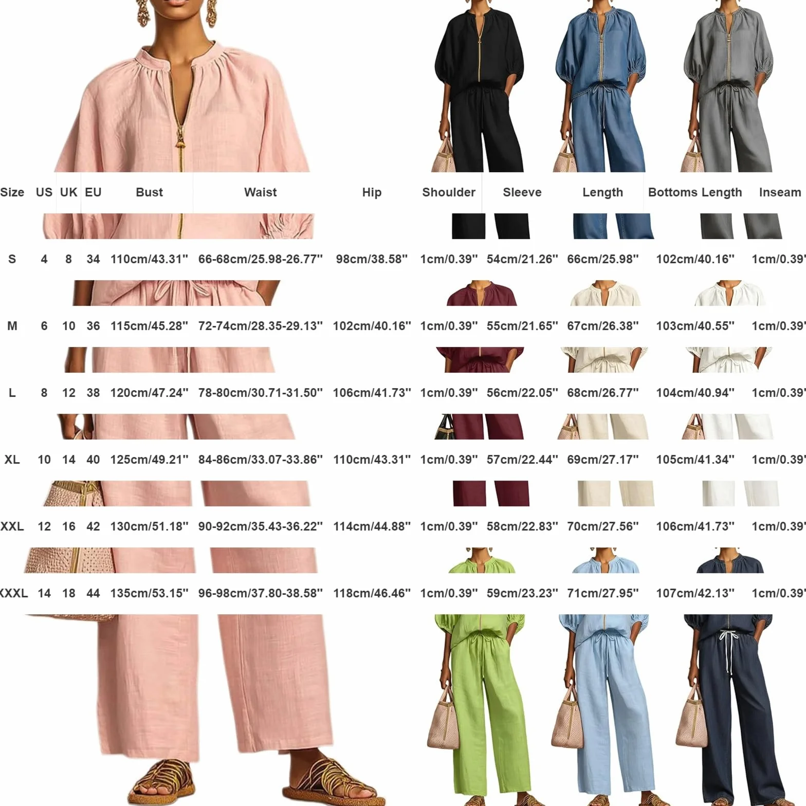 Conjunto Mujer Verano 2 Piezas Moda raje de Primavera Ligero Chndal Blusa Pantalones Ropa Playa Vacaciones Deportivo Casa Trabajoconjunto de mujerVerstil y fcil Combinar