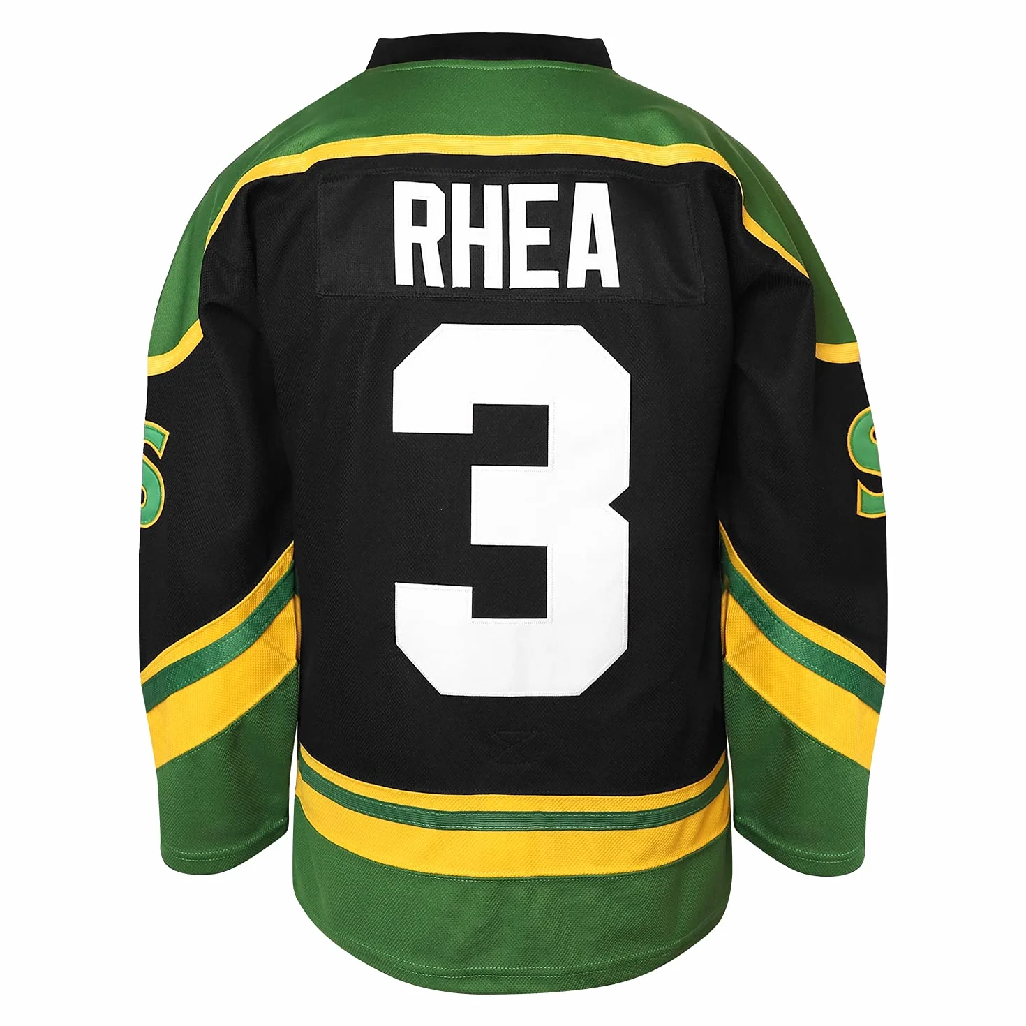 3 Ross The Boss Rhea ST John's Shamrocks - Jersey de hockey con parche EMHL, color blanco y verde