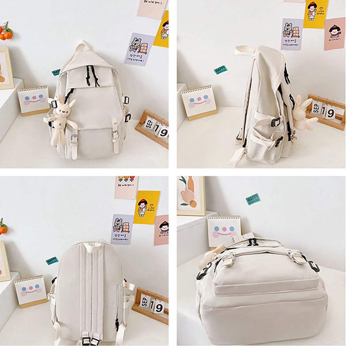 Game Sky:Children Of The Light - Mochila escolar impermeable de nailon con dibujos animados, color blanco claro, blanco, Talla única