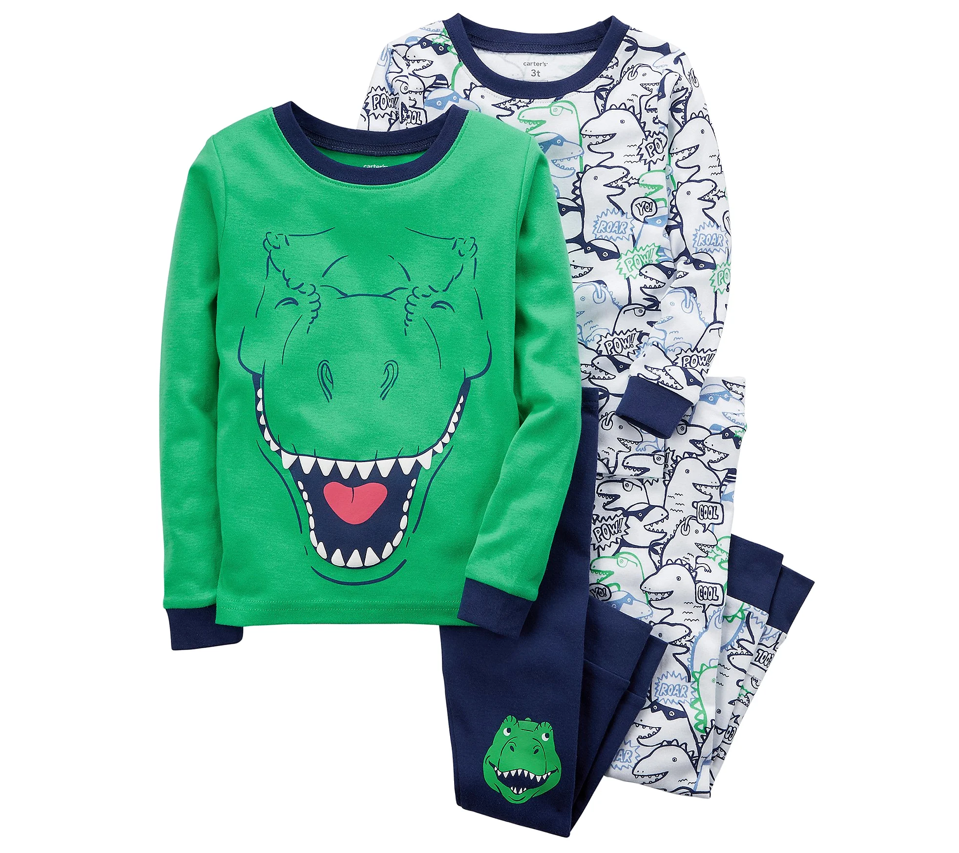 Carter's Boys' 4-12 4 Piece Dinosaur Snug Fit Pajamas 4