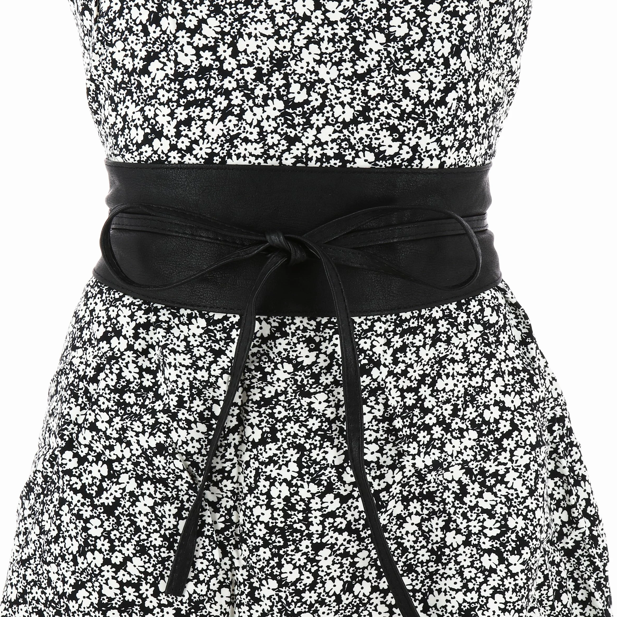 FASHIONGEN Cinturón de Mujer Obi Ancha de Cuero sintética, para Vestido