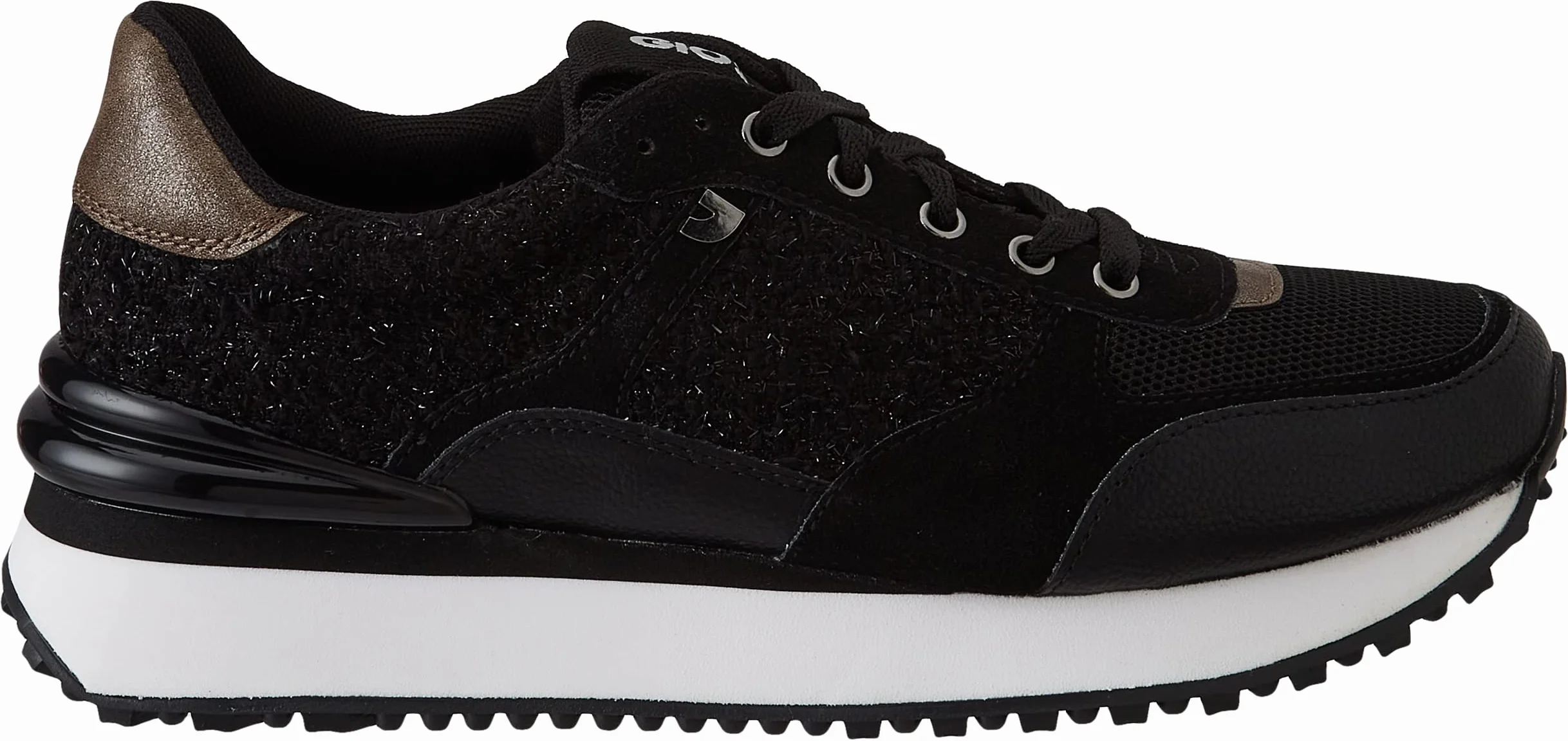 Sneakers Monocolor Off-White con Brillo para Mujer binsfeld