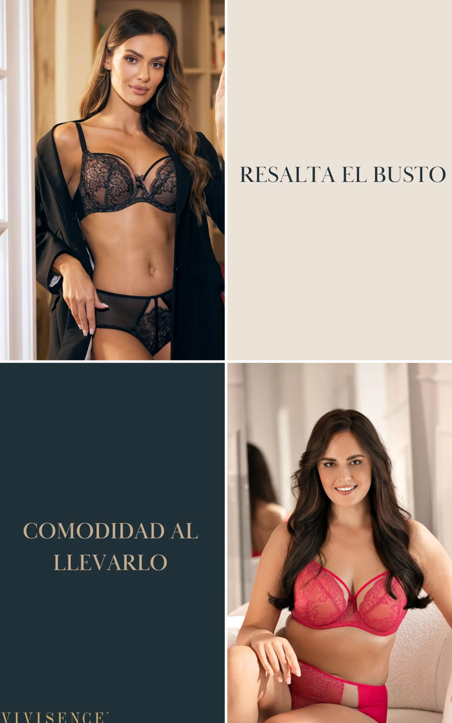 Vivisence Sujetador Blando con Motivo Floral para Mujeres 1044