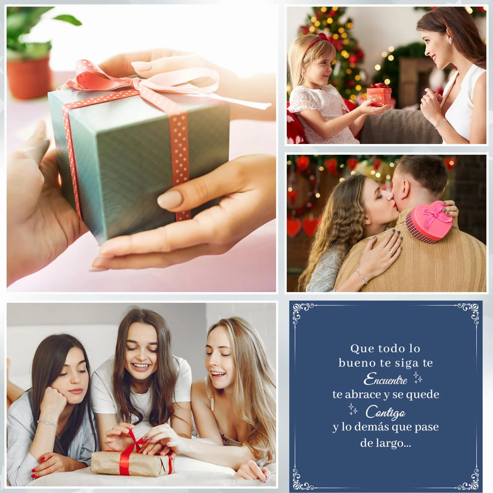 YELUWA Pulsera Plata Mujer Regalo Originales para Mujer Madre Cumpleaños Amiga Navidad