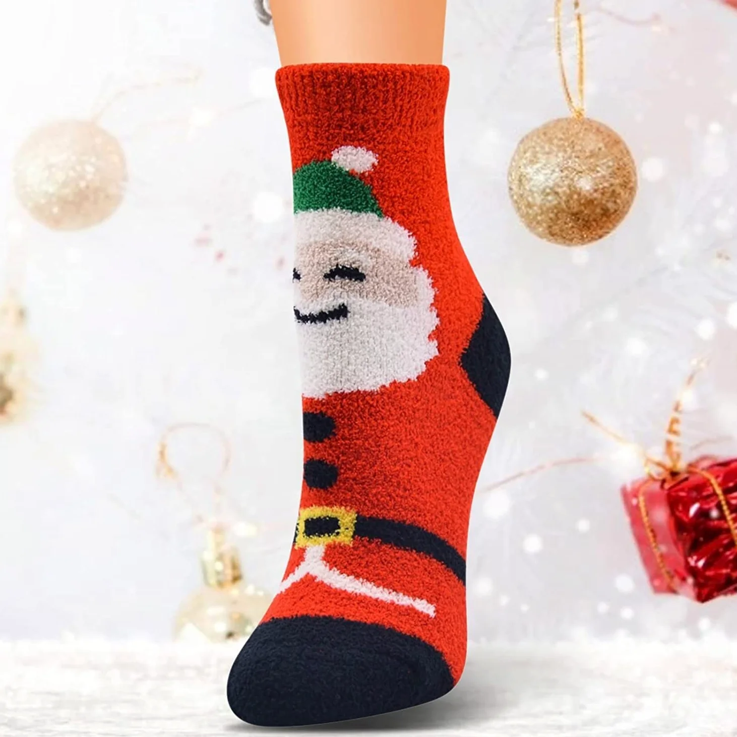 Calcetines Cómodos 10 Pares De Calcetines Térmicos Esponjosos Para Mujer, Tubo Medianos Con Forro Polar Peludos Súper Suaves Y Acogedores Suaves Reforzada