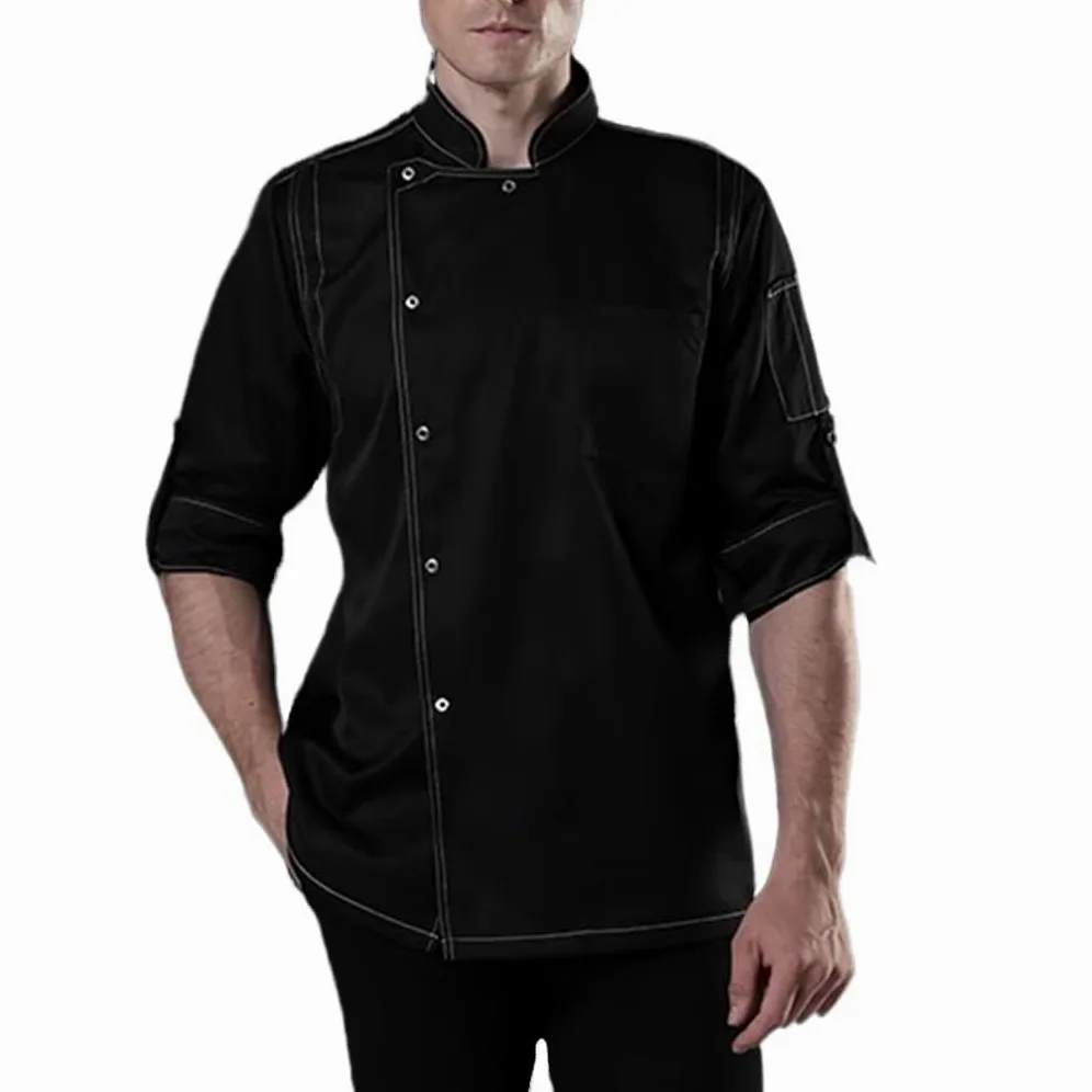 Uniforme Unisex de la Capa del Cocinero de la Capa del Cocinero de la Ropa de la Cocina del Hotel de la Ropa del Cocinero Personalizado Modificado para requisitos particulares
