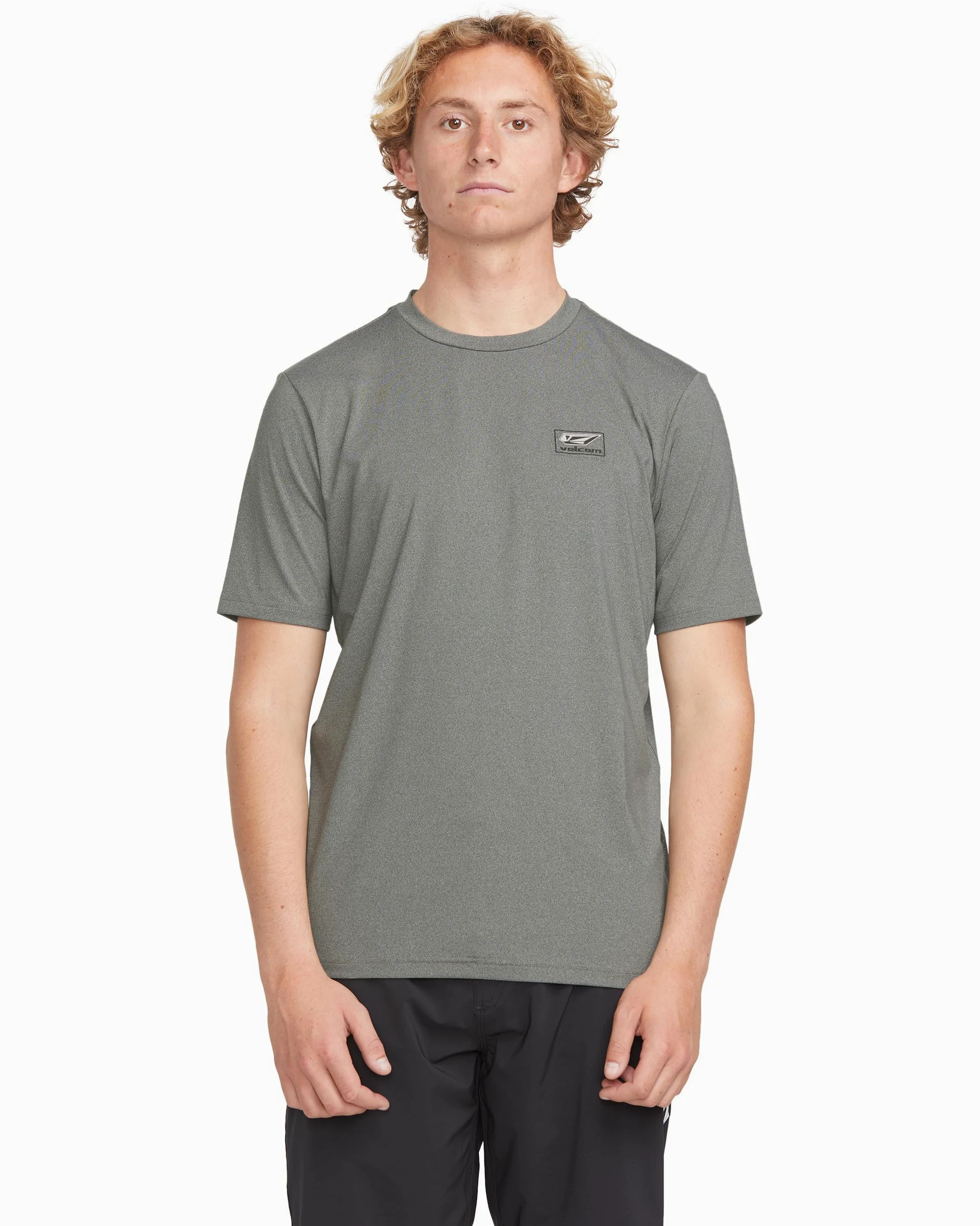 Volcom Stone Stamp - Camiseta de Manga Corta con Protección UPF 50+ Camisa de protección de Sarpullido Hombre