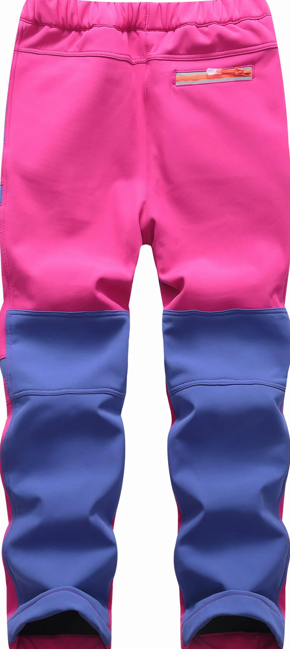 Pantalones Trekking Niño Niñas Impermeables Invierno Calentar Pantalon Montaña Senderismo Esqui Nieve Softshell al Aire Libre KZ6056-Pink-110-116