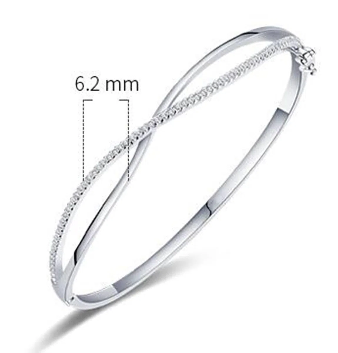Pulseras de moda para mujer, pulseras de moda con cruz con moissanita, oro blanco, regalos de cumpleaños para mujer