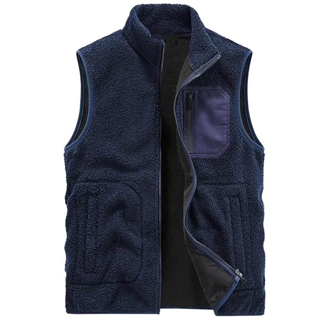 Vogrtcc Chaleco De Lana Doble Para Hombre, Chaqueta Con Capucha, Chaleco Sin Mangas, Chaleco Informal
