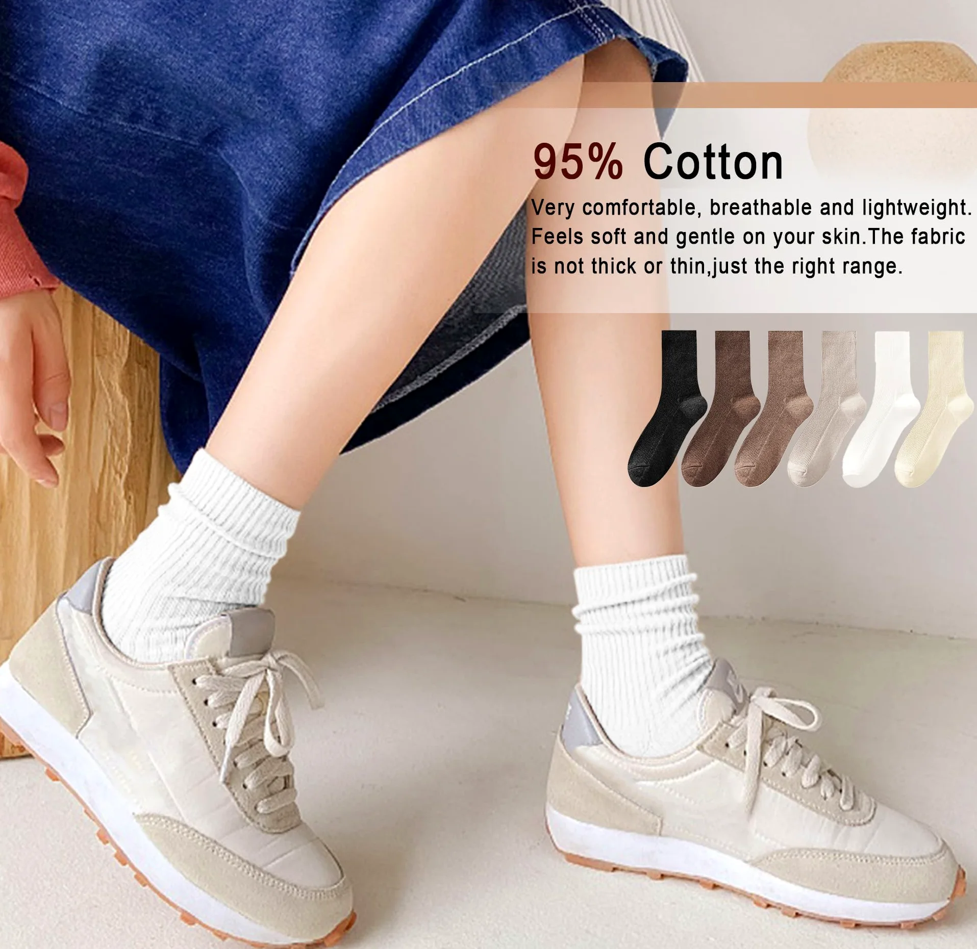 Calcetines de algodón para mujer, finos, informales, atléticos, estéticos, para mujer, calcetines acanalados para el tobillo