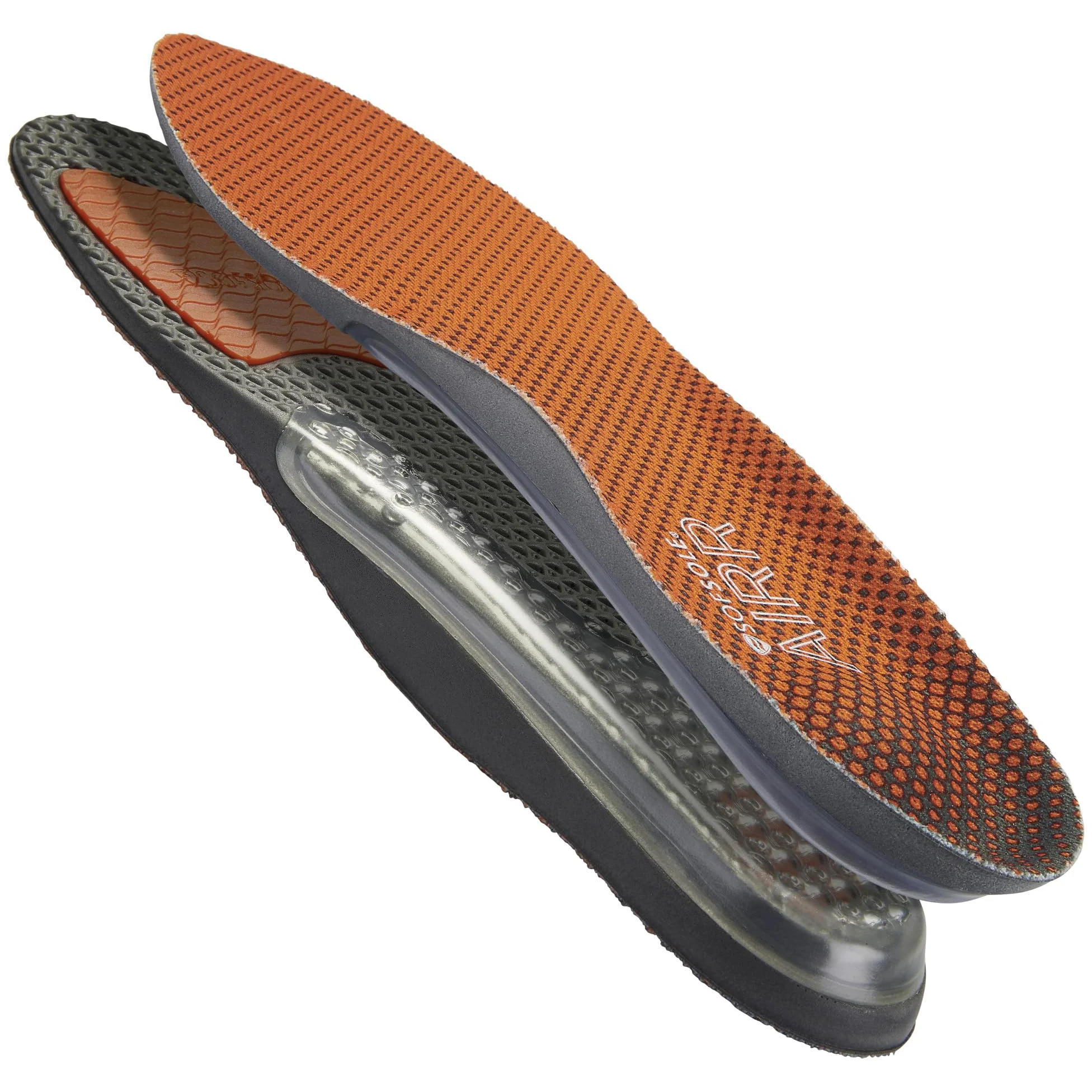 Sof Sole Plantillas AIRR Performance de gel de longitud completa para zapatos para hombre, Naranja, 13-14