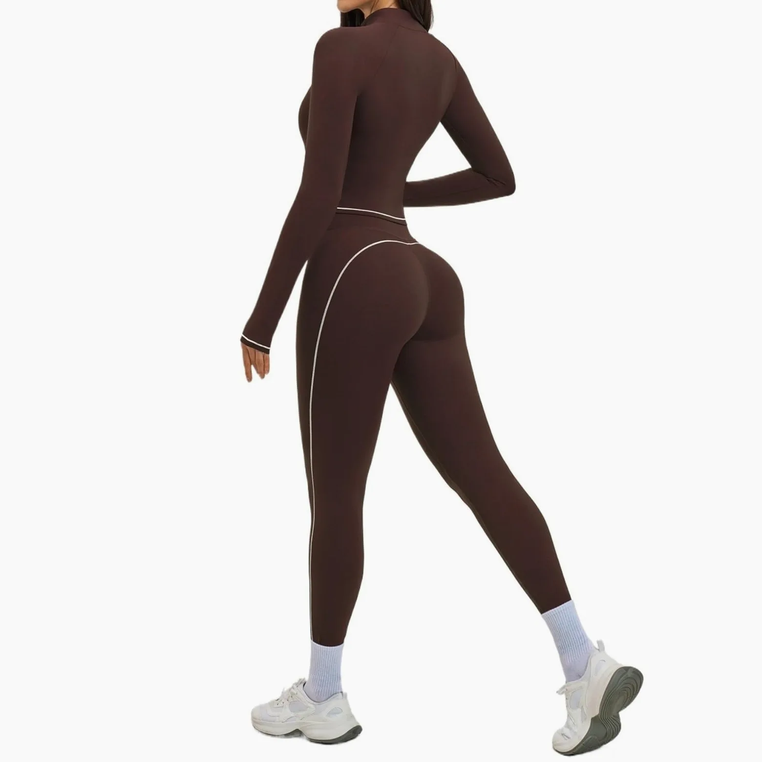 Conjunto de Yoga Conjunto de Yoga 3 uds, Ropa Deportiva for Mujer, chándal Gimnasio, Legging, Sujetador Fitness, Top Corto, Trajes Deportivos Manga Larga para el Deporte