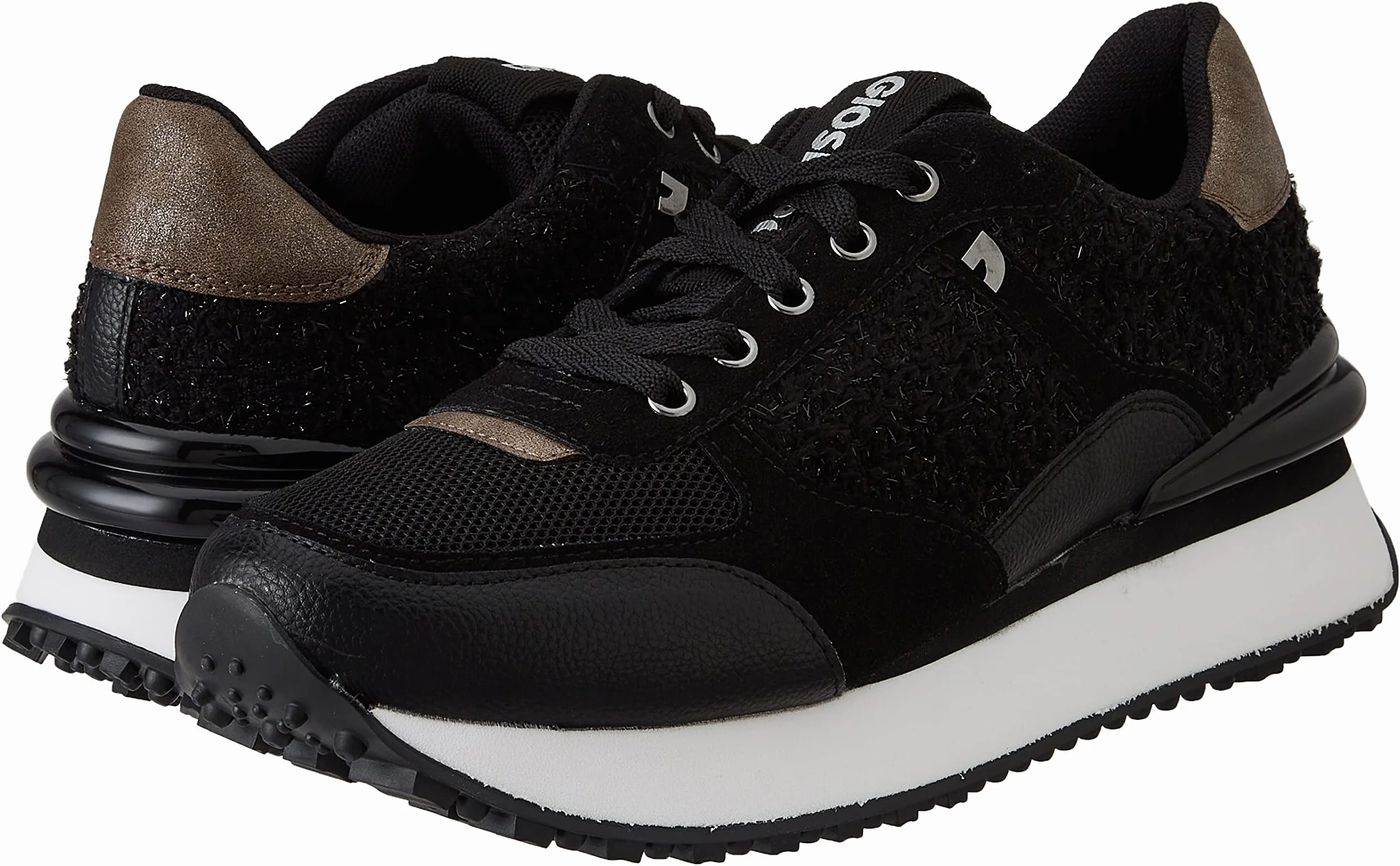Sneakers Monocolor Off-White con Brillo para Mujer binsfeld