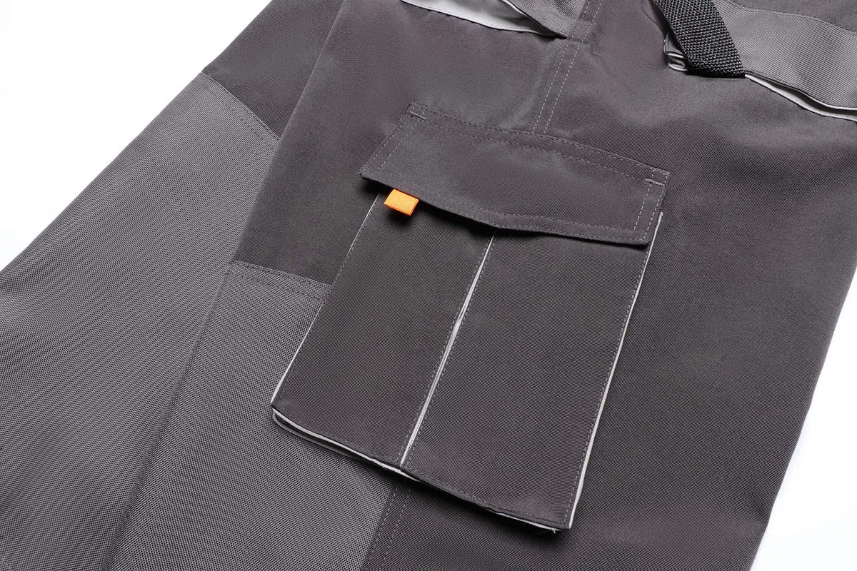 Mono de Trabajo de Hombre de Manga Larga con Rodilleras Puños y Cintura con Elástico, Pantalones con Peto de Trabajo para jardín y Garaje (Patchwork, M)