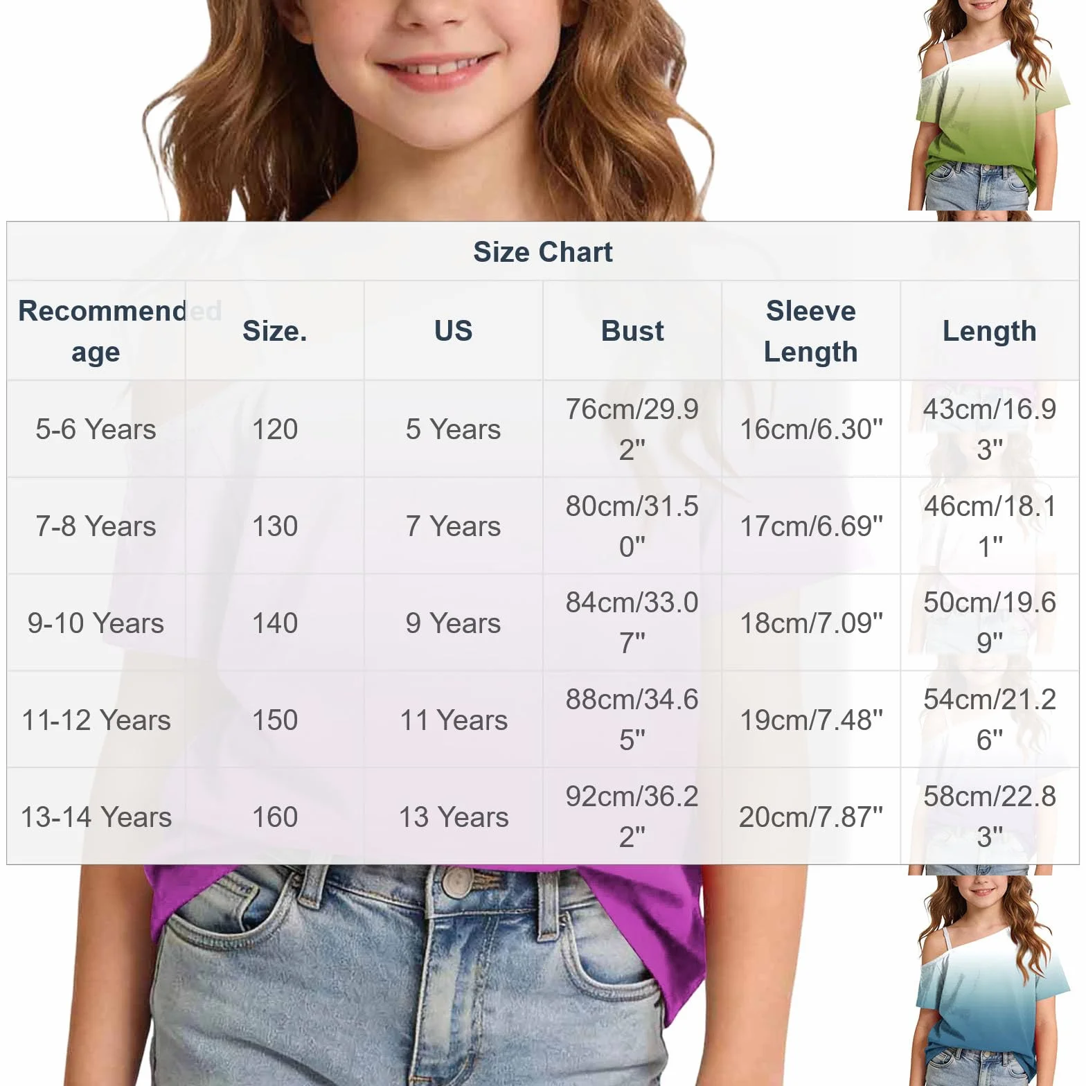Camisetas de manga corta con hombros descubiertos para niñas, adolescentes, elegantes, transpirables, para la escuela, básicas, de un hombro, holgadas, informales, invitadas de boda, 5-14 años, Reino