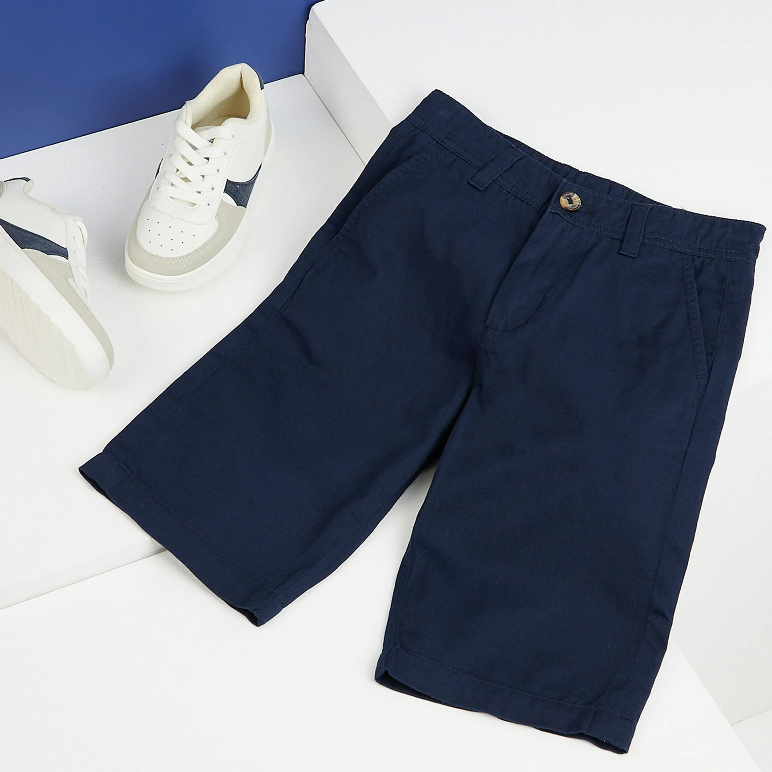 Citycomfort Pantalón Corto Chino de Algodón con Bolsillo para Niño