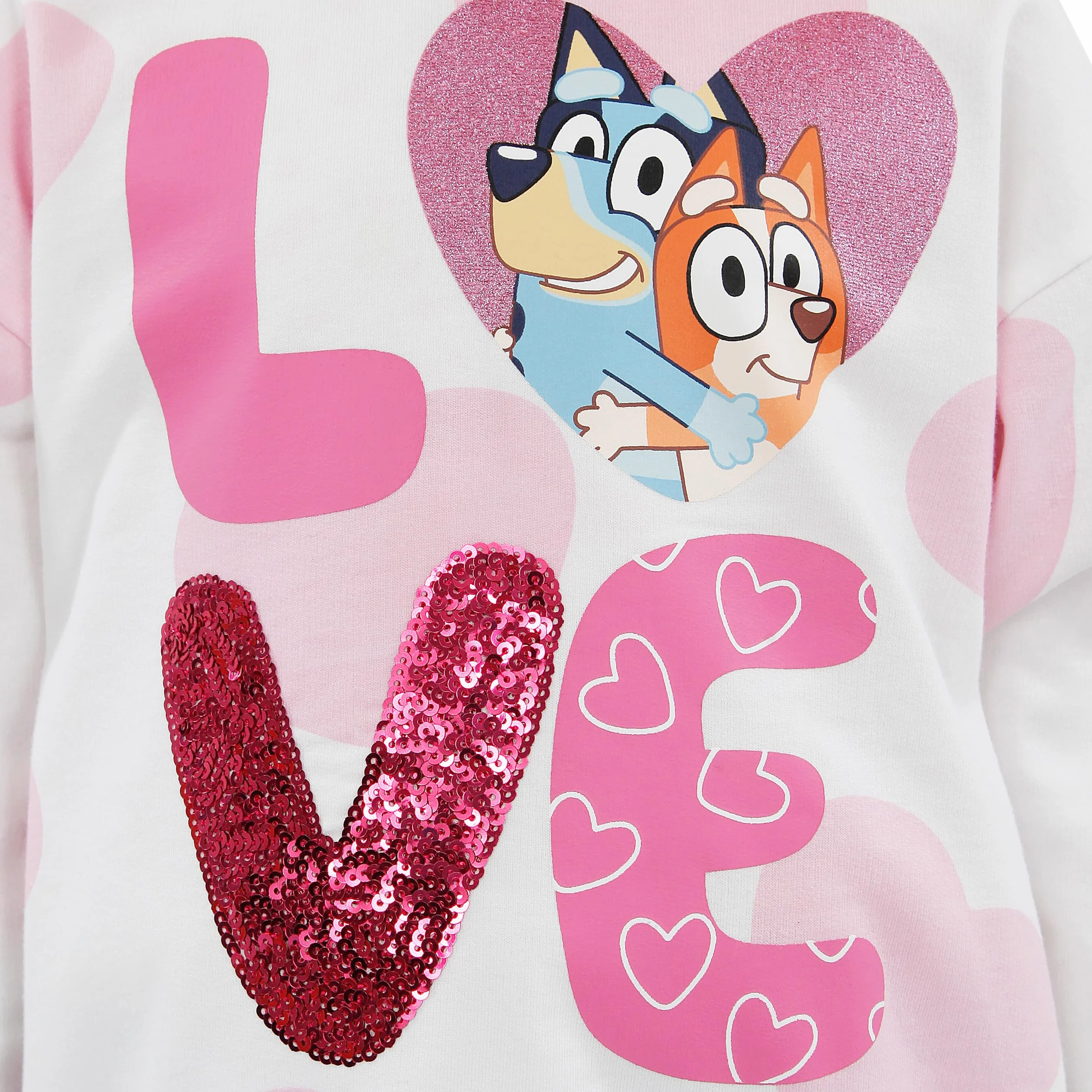 Bluey Bingo Sudadera Niña Blanca Verano