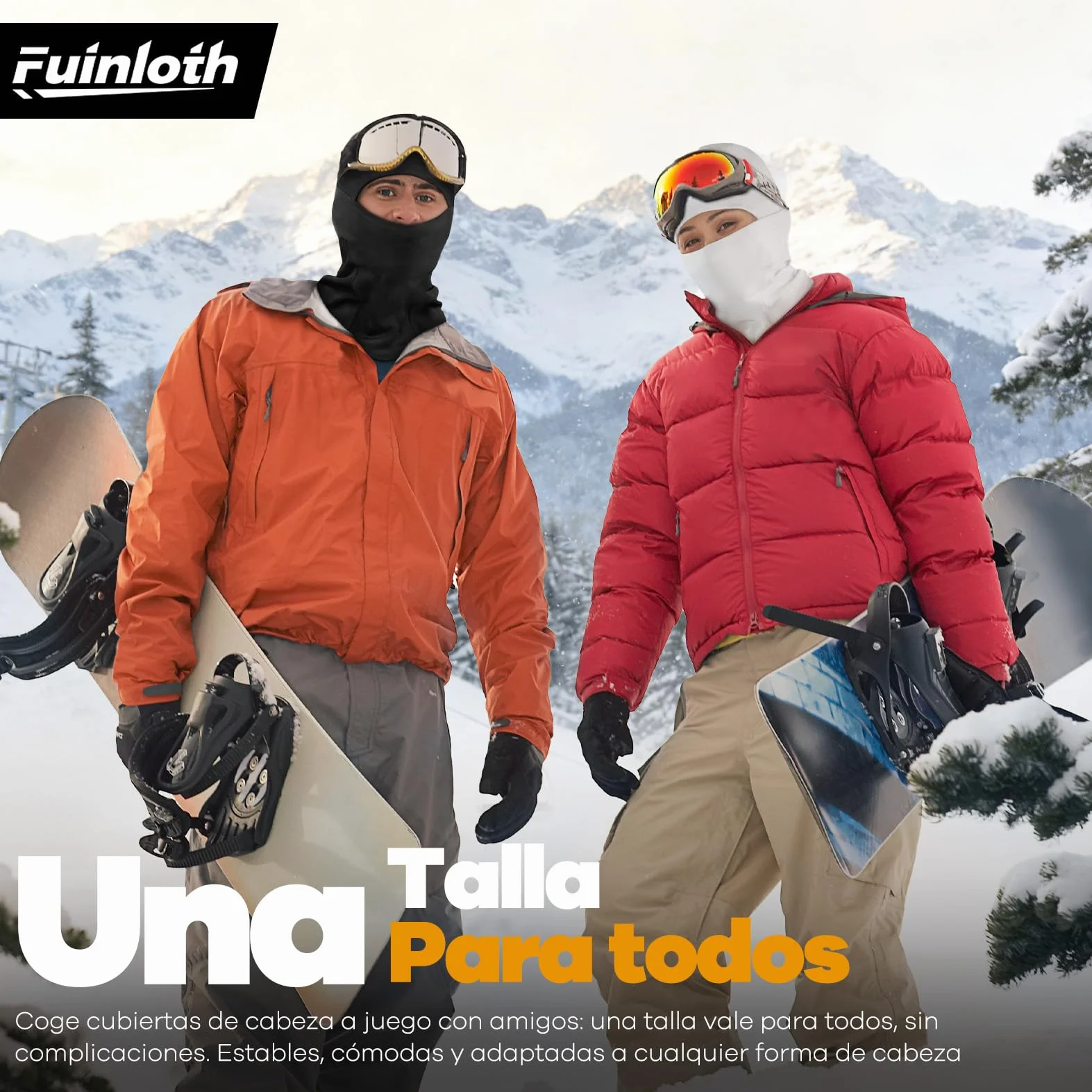 fuinloth Pasamontañas Moto, Invierno Balaclava Anti Viento Termico Sotocasco Esquí Hombre/Mujer