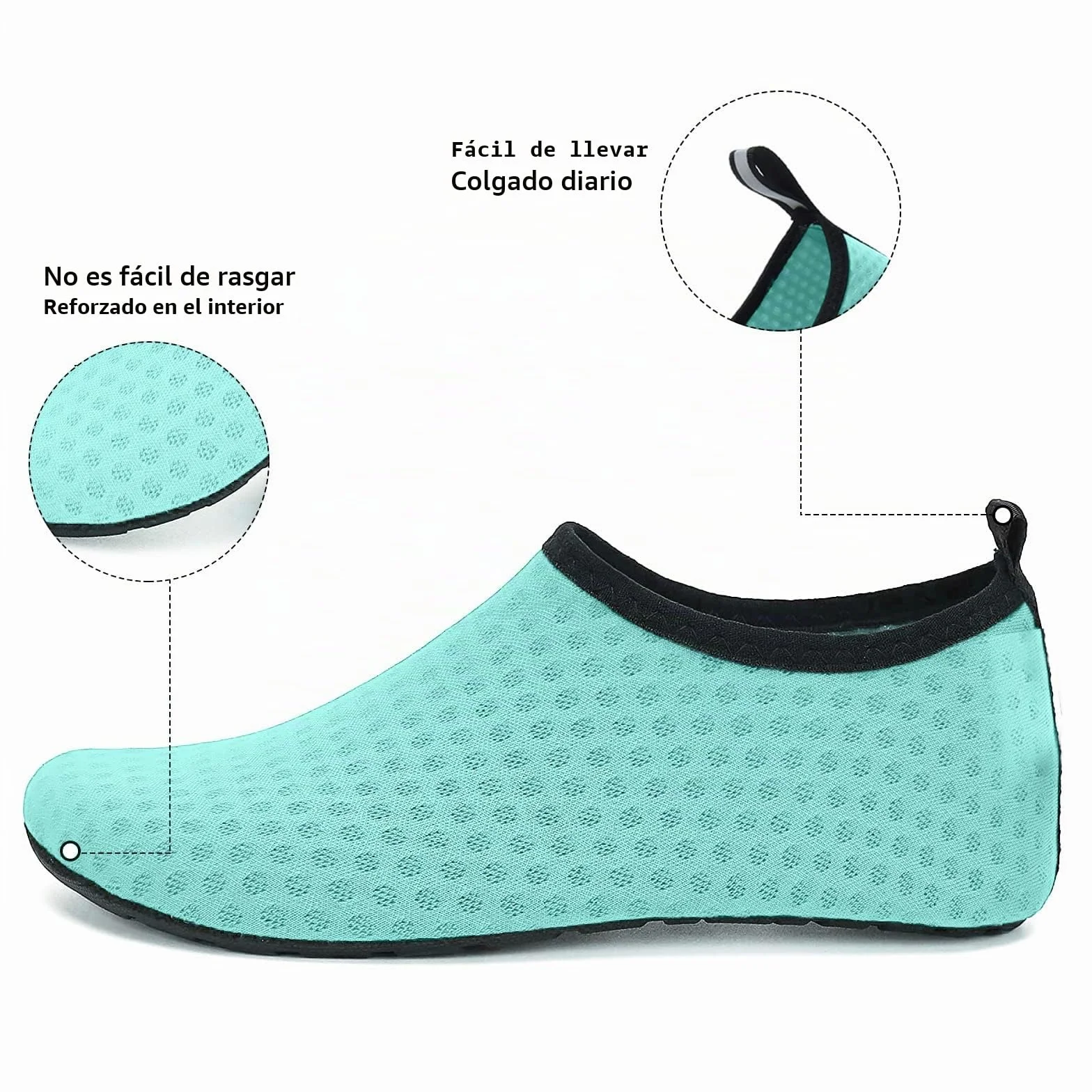Zapatos de Playa Antideslizantes Suela Blanda Escarpines Deportivos para Buceo Snorkel Surf