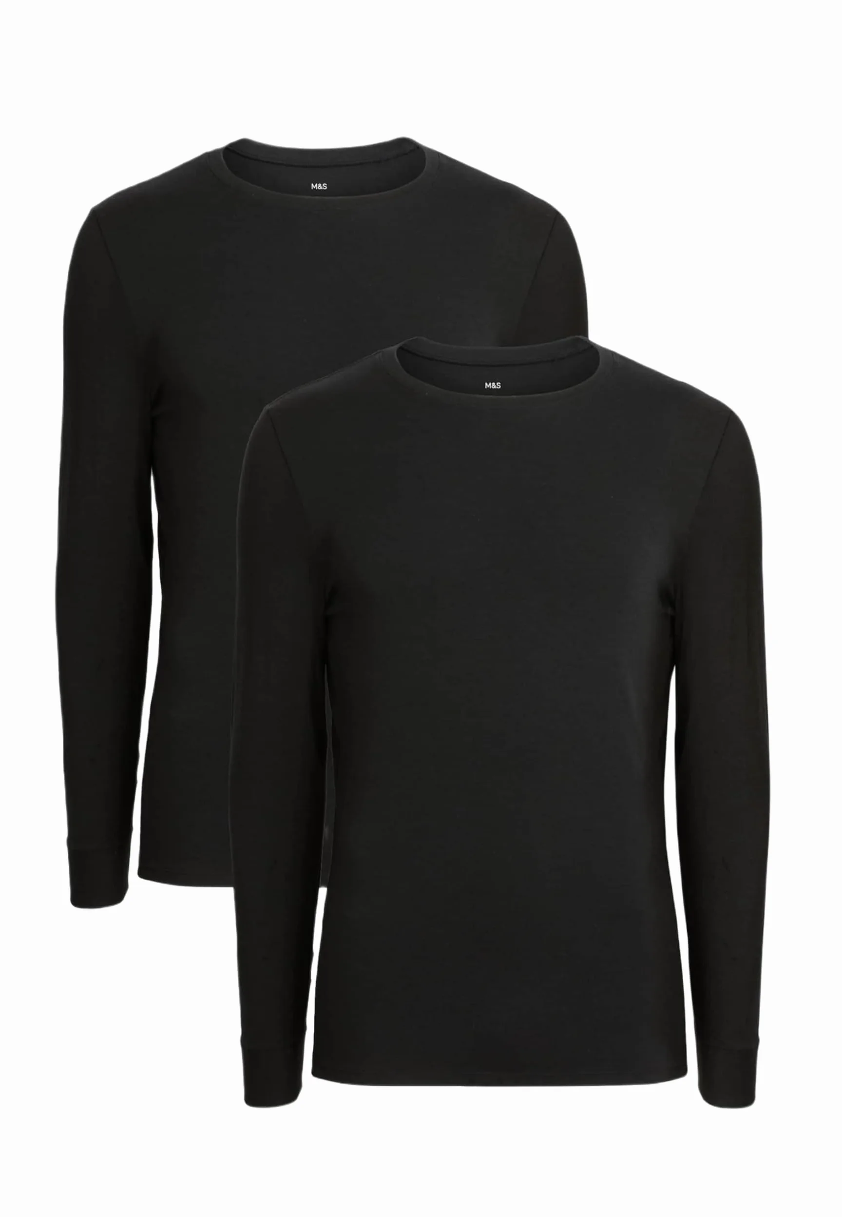 Marks & Spencer Camisetas Interiores Térmicas Heatgen™ Ligeras de Manga Larga para Hombre Pack de 2, Ajuste Normal, Flexifit™, Absorben la Humedad