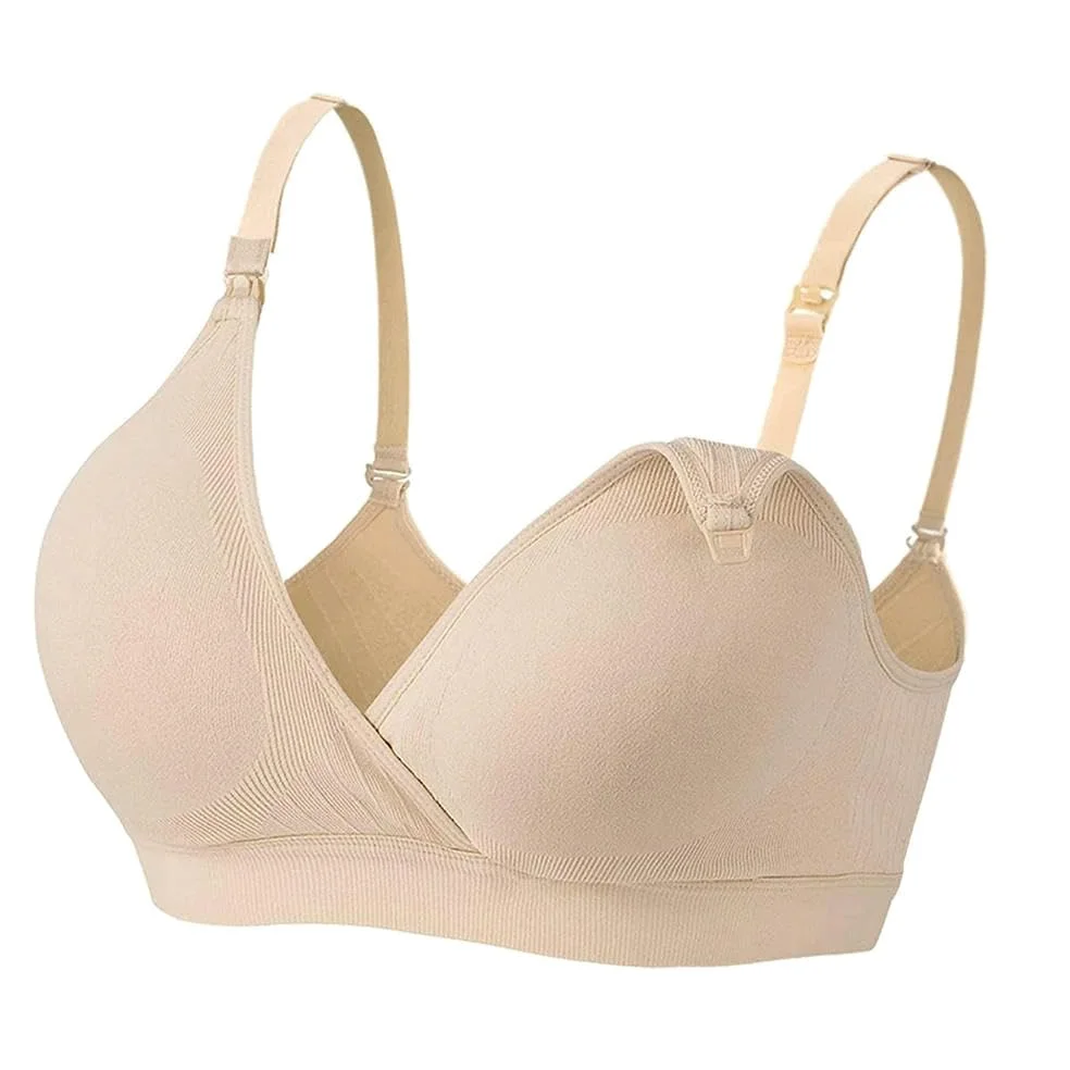 ZBDP - Lencería de lactancia con hebilla de apertura frontal, conexión cruzada, brasier de lactancia para embarazadas, ropa interior de pecho