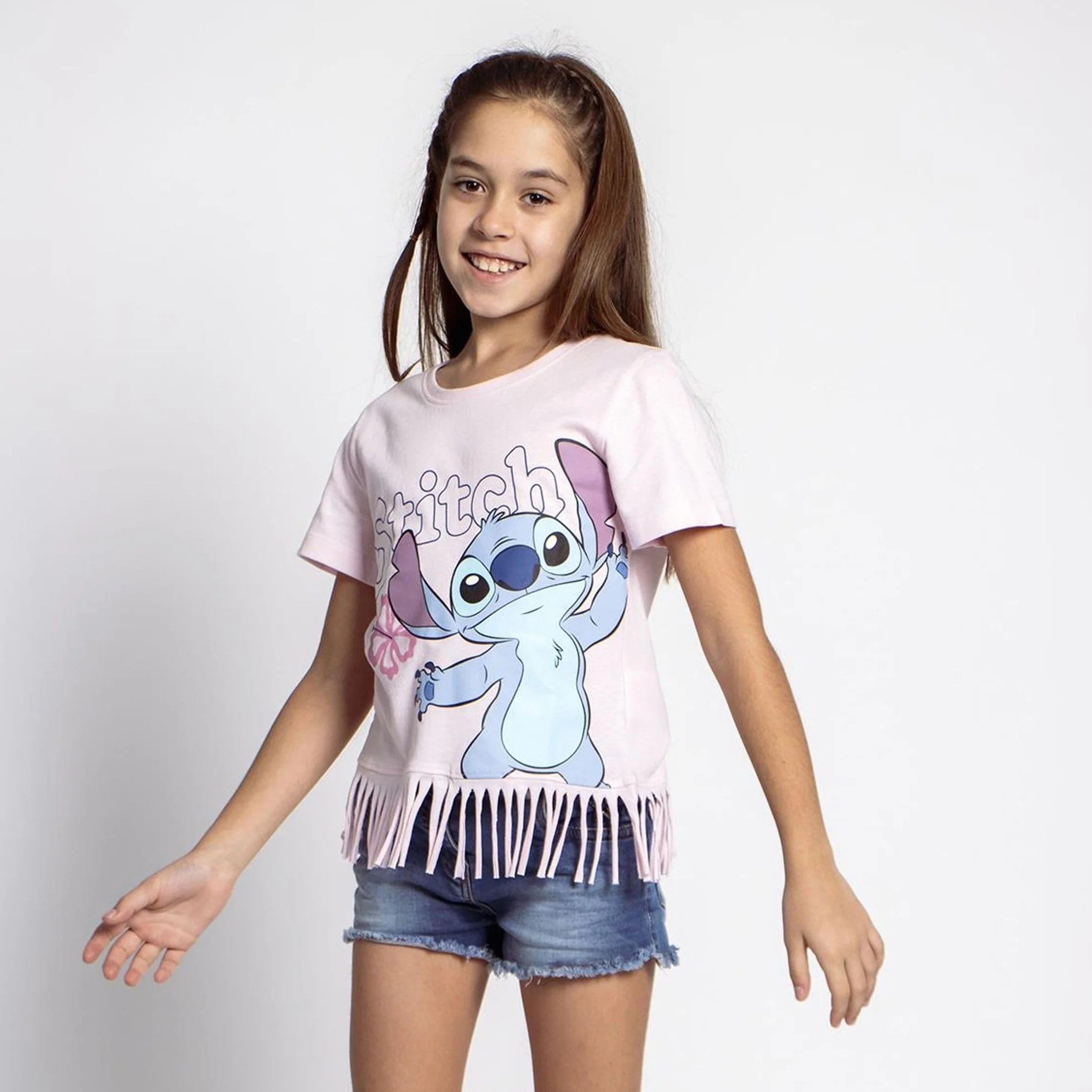Camiseta Infantil Stitch Manga Corta Producto Original Diseñado en España