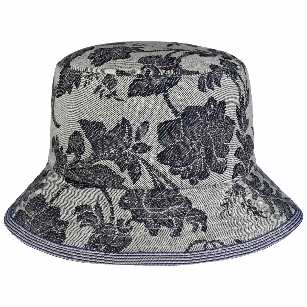 Sombrero Reversible Denim Flowers de Lino Pescador