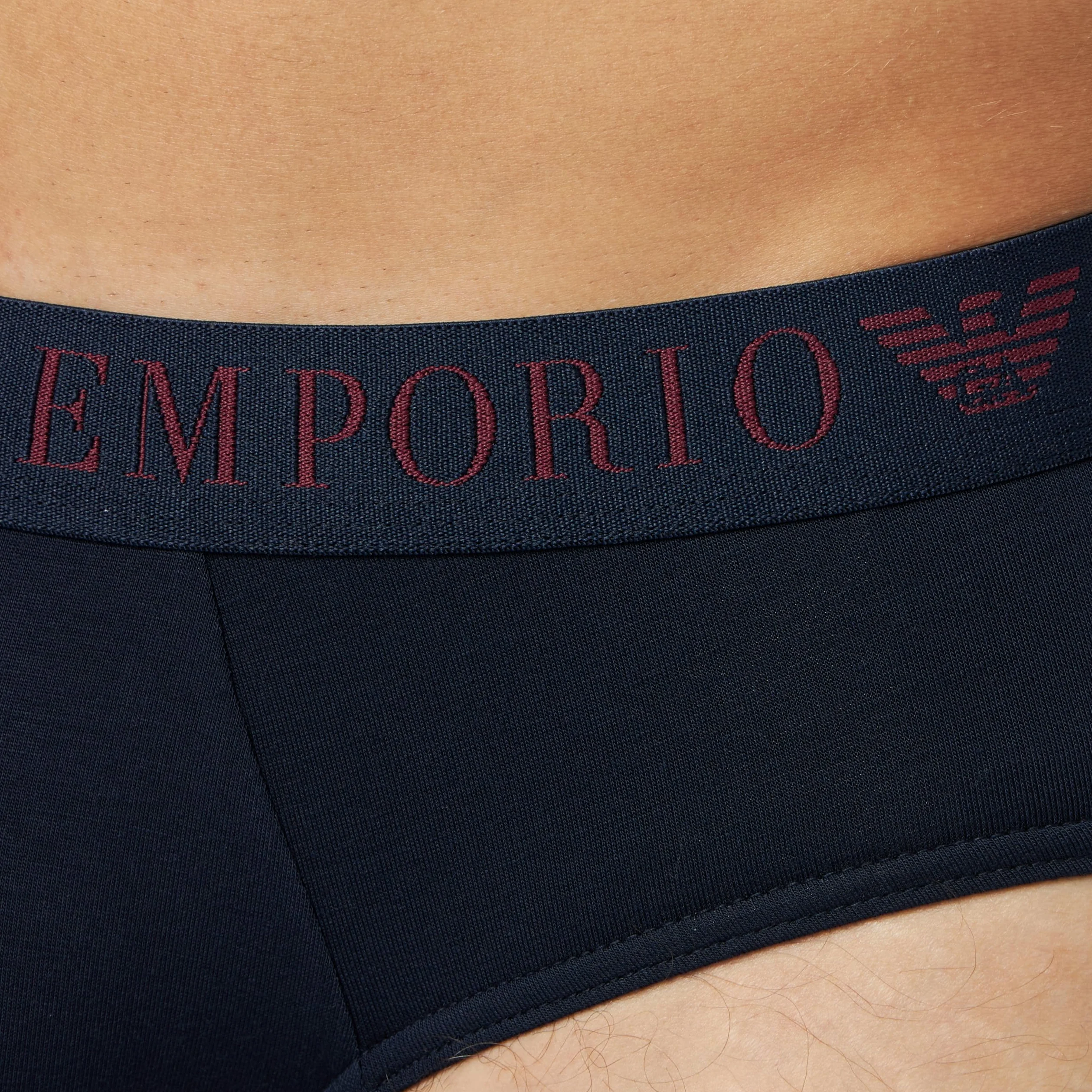 Emporio Armani Underwear Emporio Armani Men's 2-pack Soft Touch Bamboo Viscose Brief, Calzoncillos Boxer Hombre, Marine/Marine
